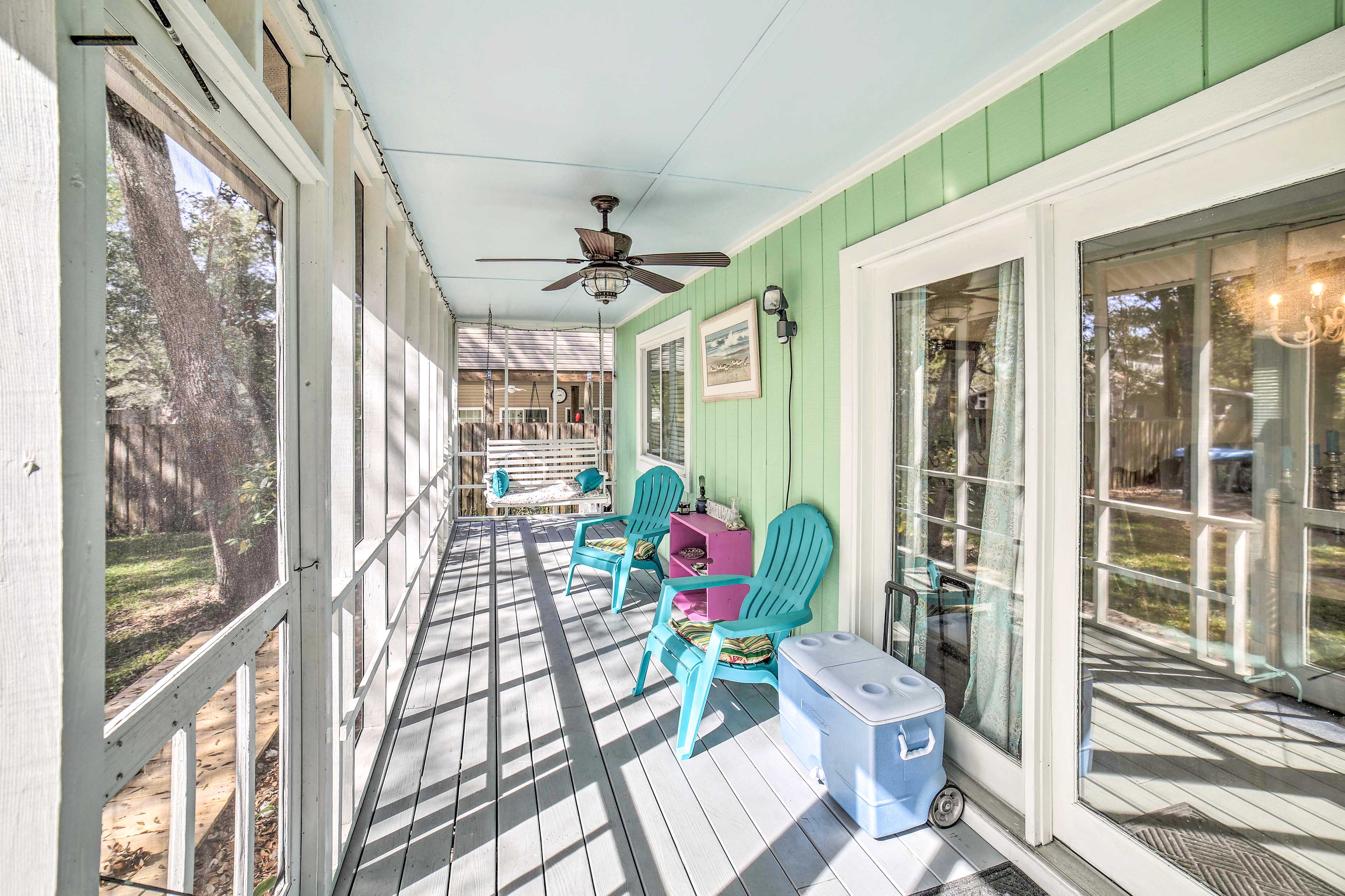 Oak Island Vacation Rental | 3BR | 2BA | 1,180 Sq Ft | Steps Required