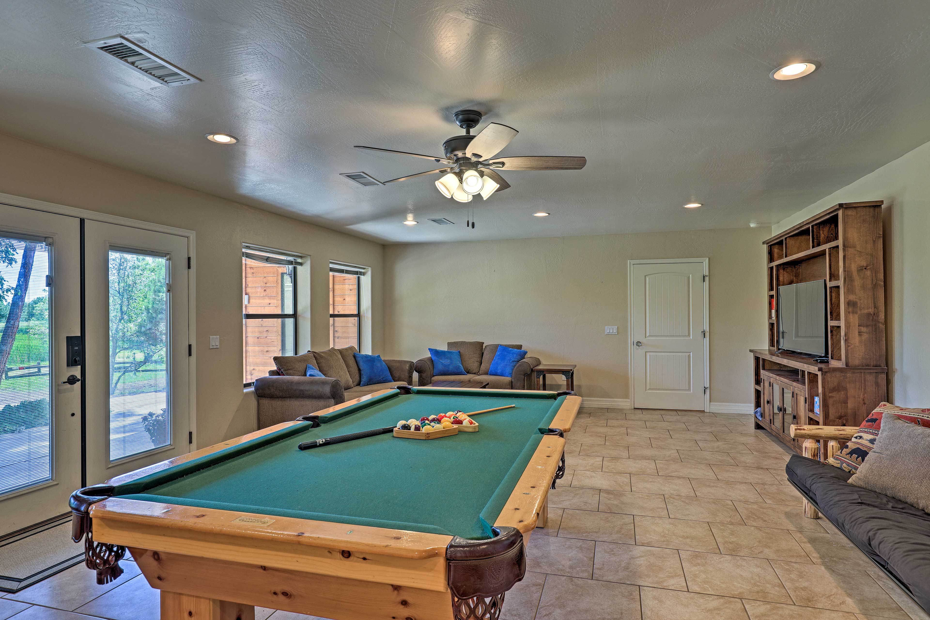 Lower-Level Living Area | Pool Table