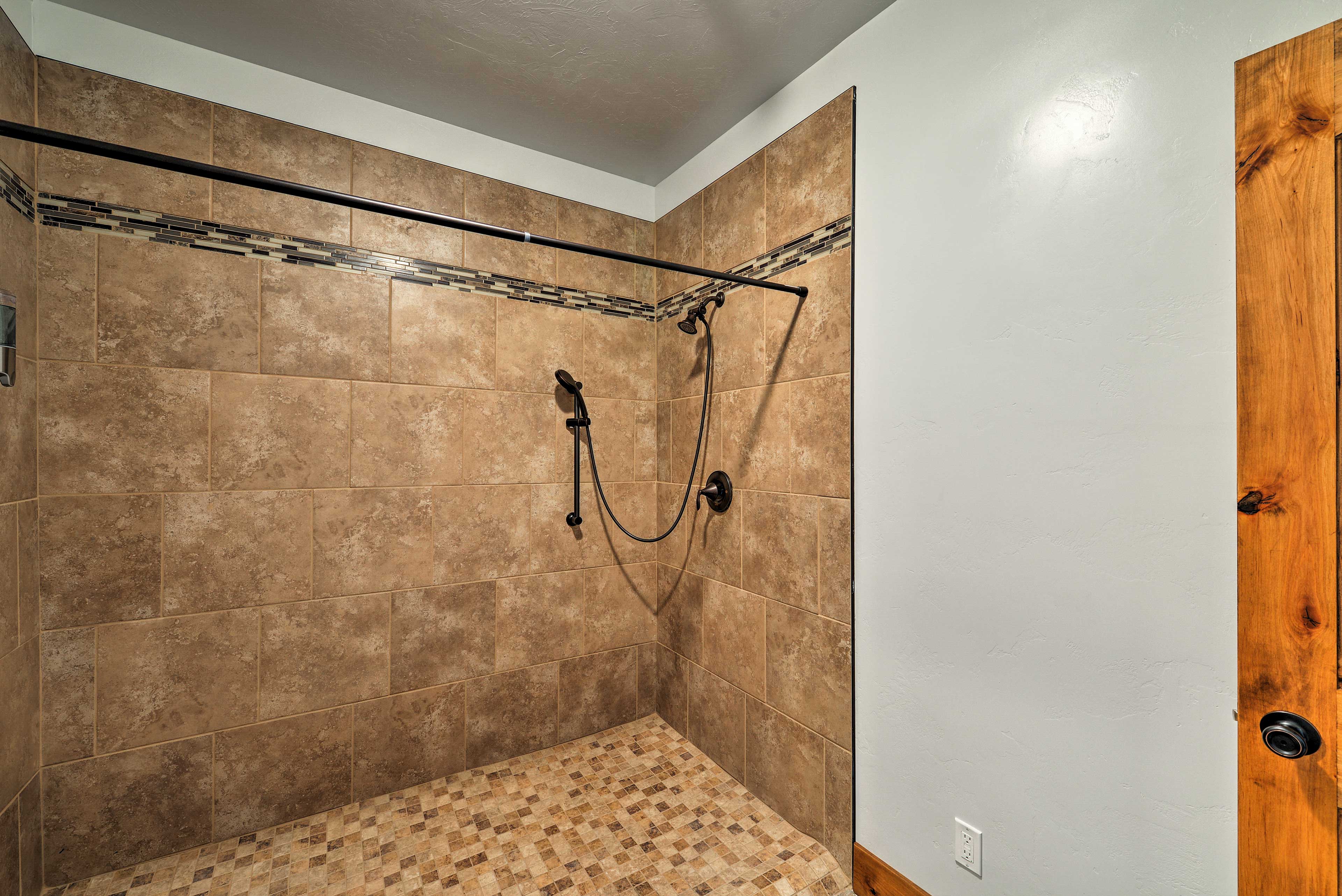 The large walk-in shower is a dream!