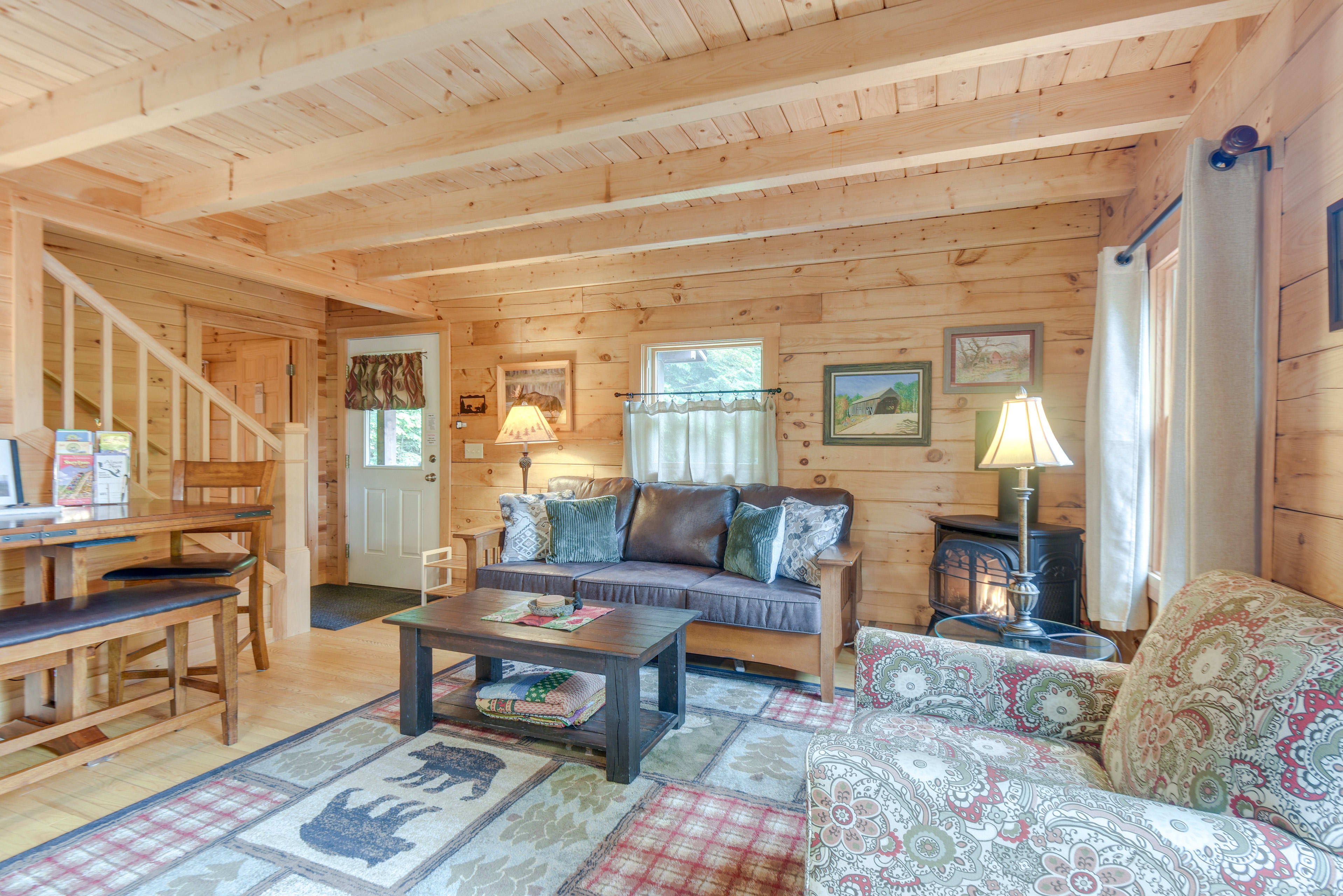 Living Room | Wood-Burning Fireplace