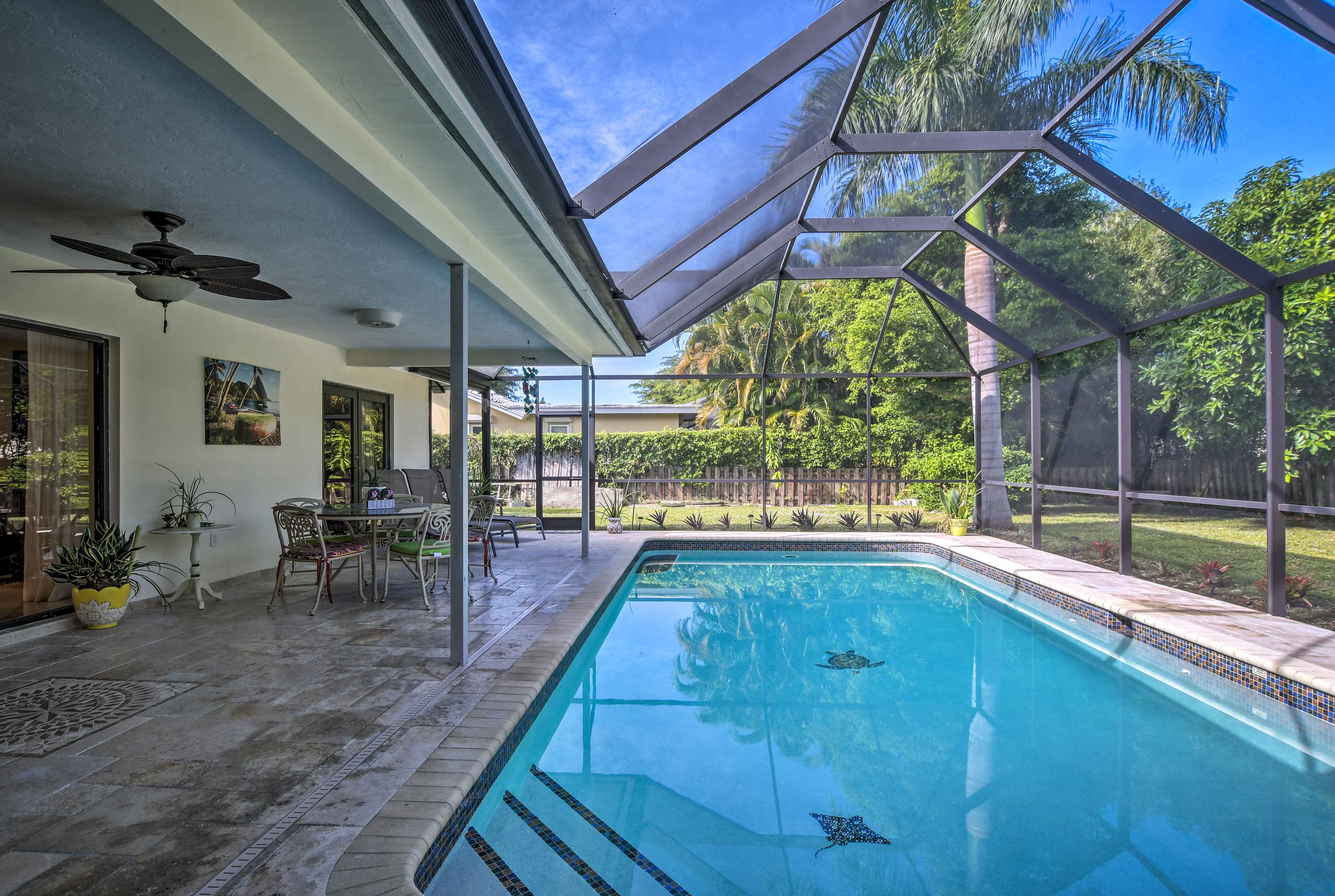 Screened-in, the lanai ensures you won't be bothered by pesky 6-legged guests.