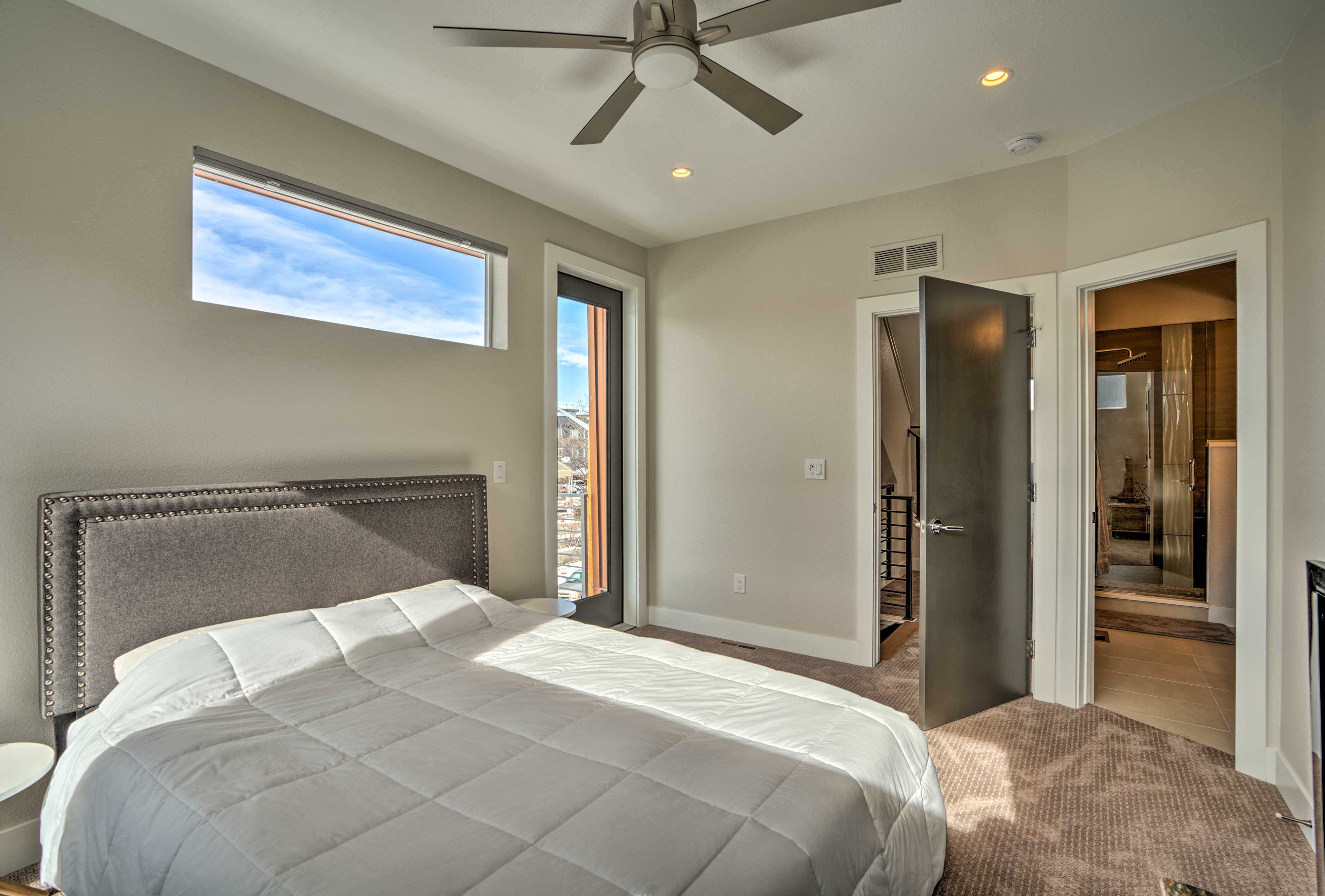 Sleep soundly in this lovely master bedroom.