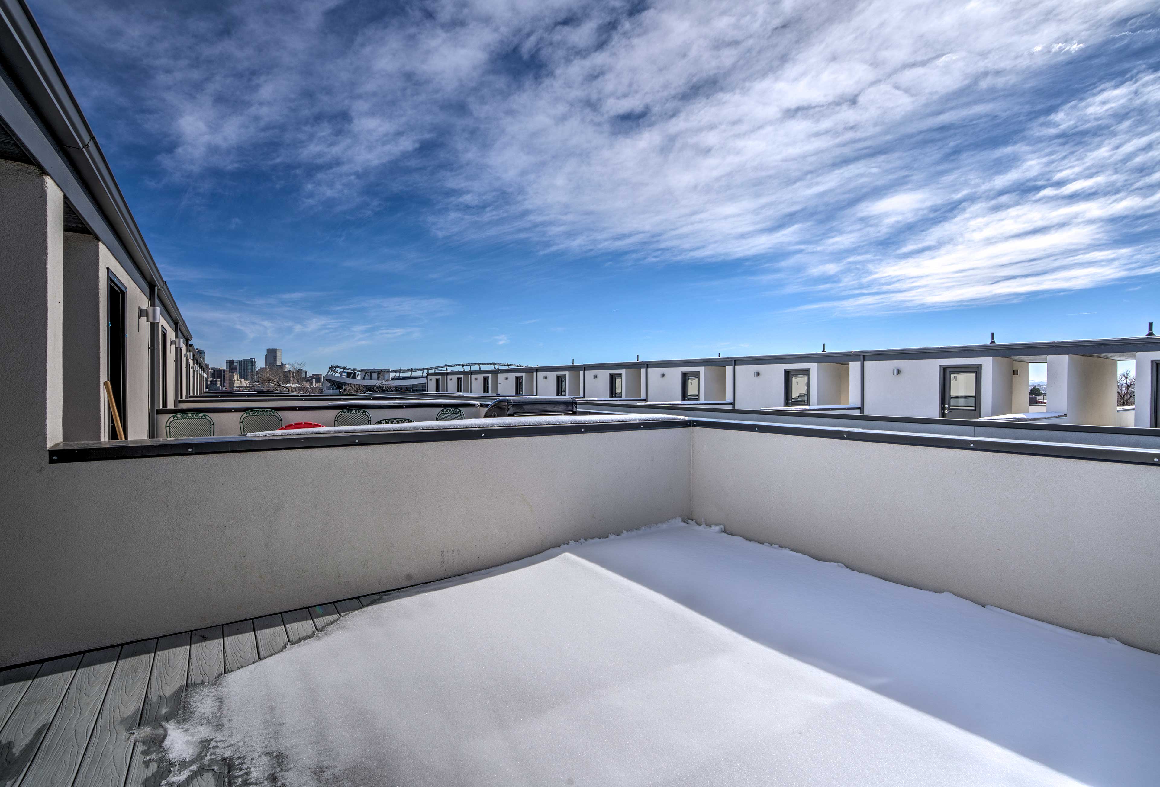 Views from the rooftop deck reveal Mile High Stadium!