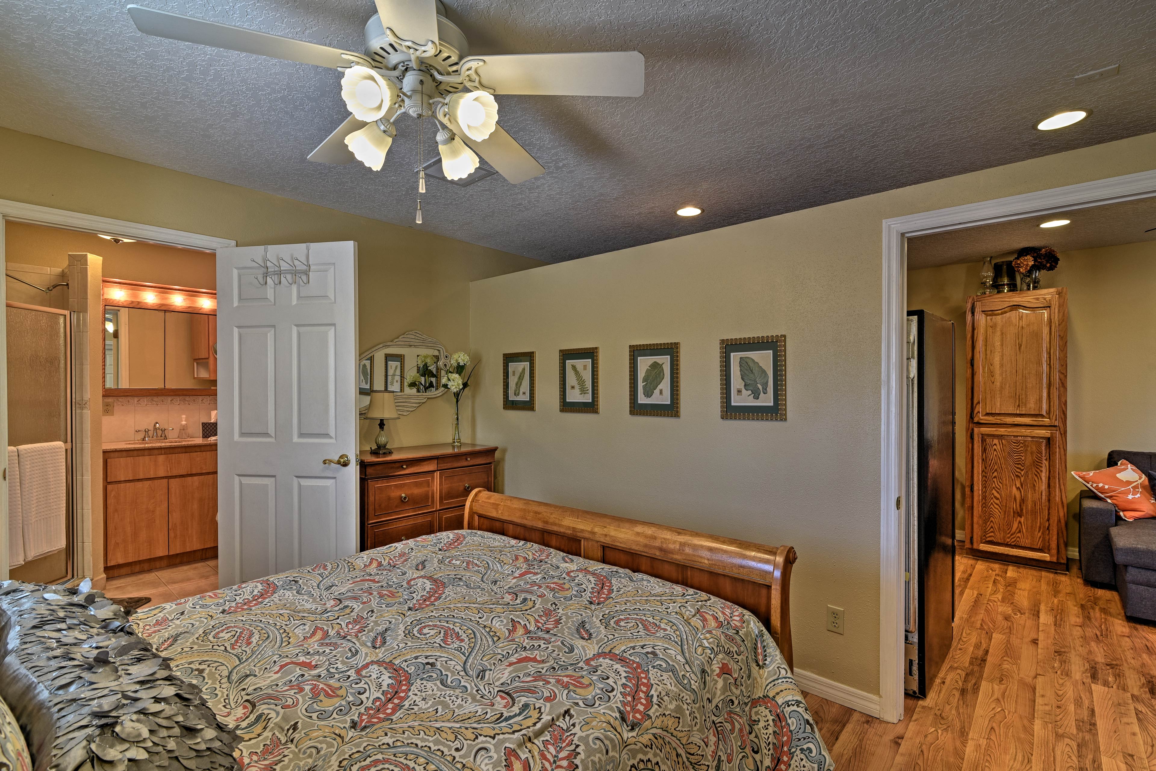 The room features an en-suite bathroom.