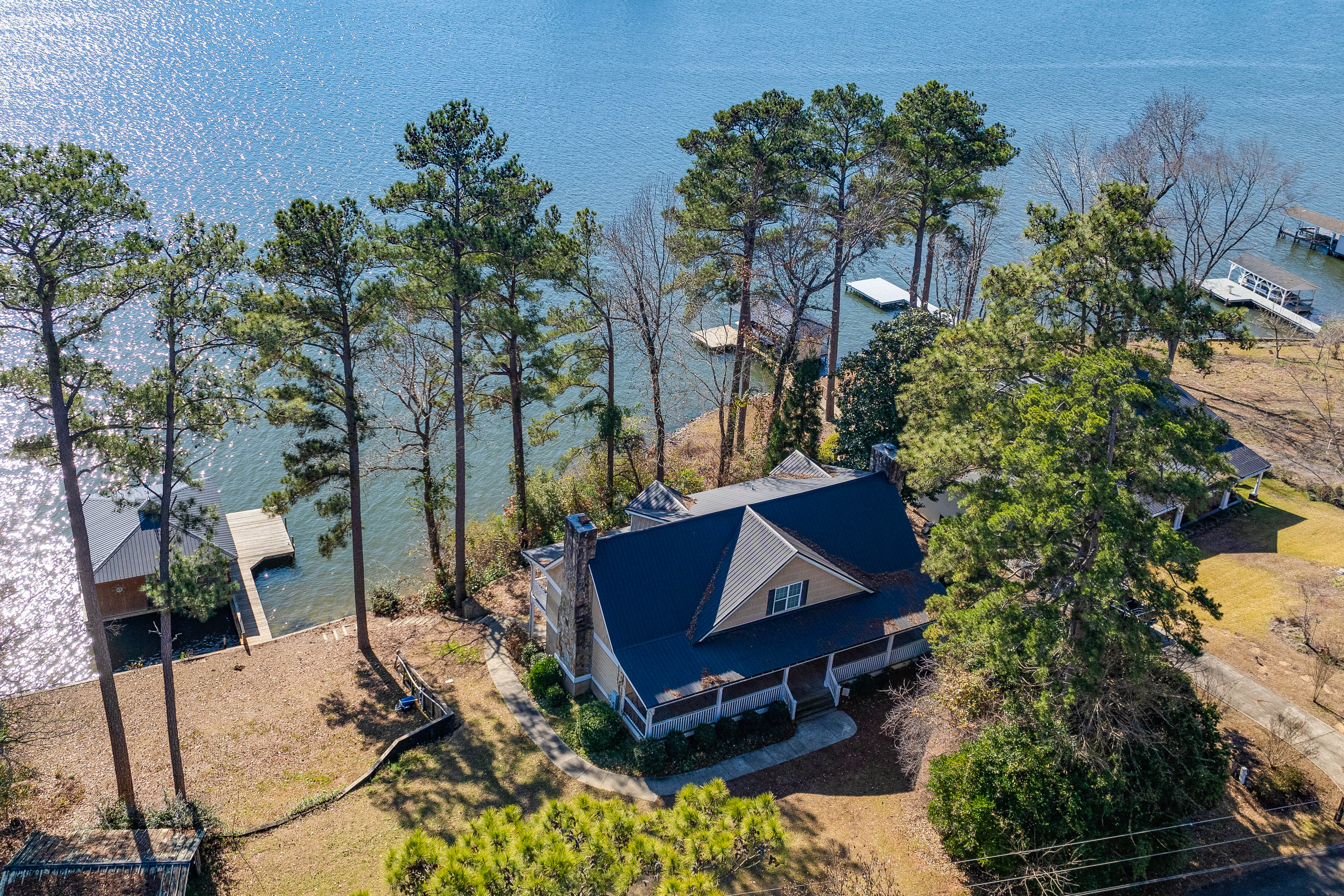 Spacious Lake Sinclair Retreat w/ Dock & Porch!