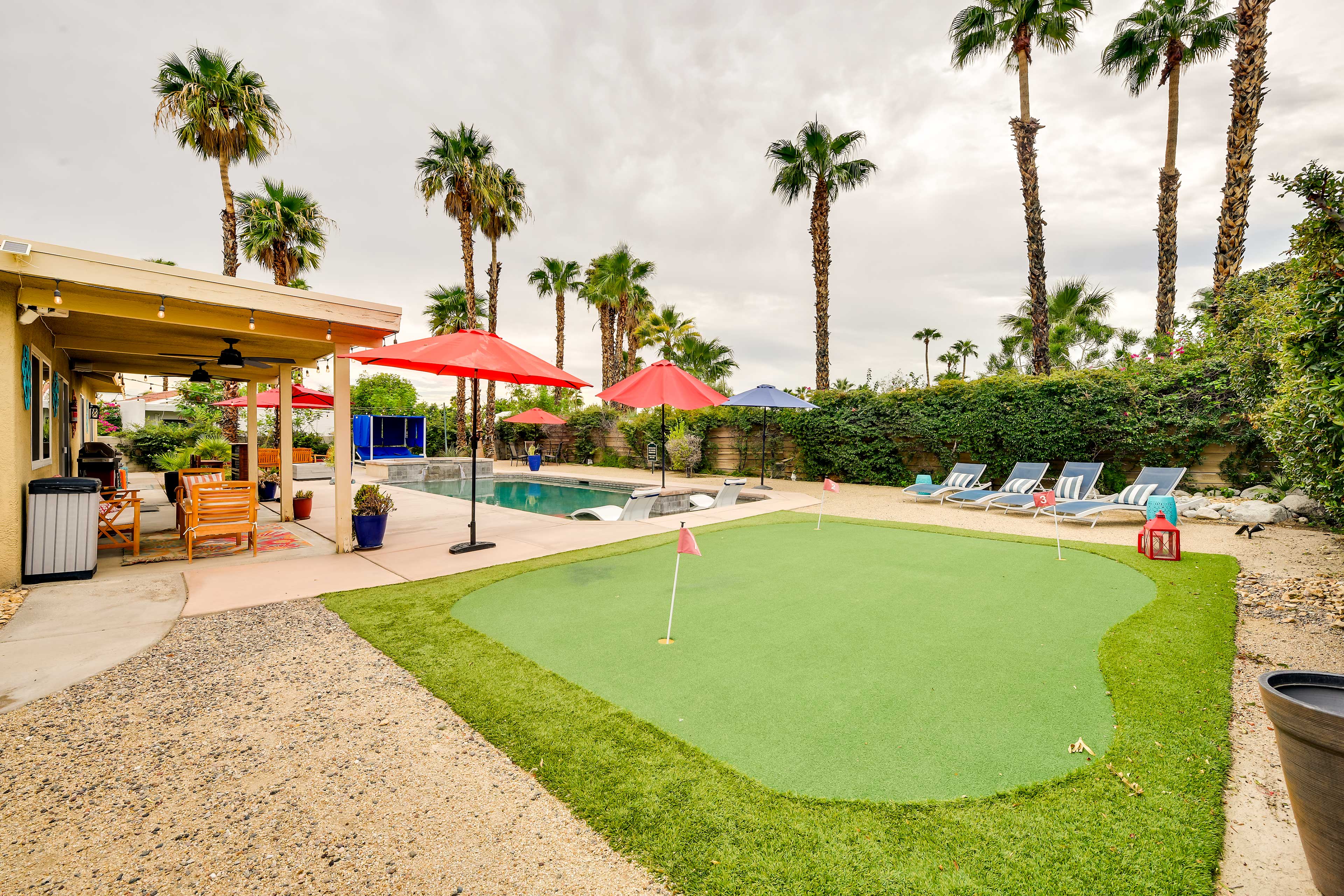 Backyard | Putting Green | Private Pool (Heated w/ Additional Fee)