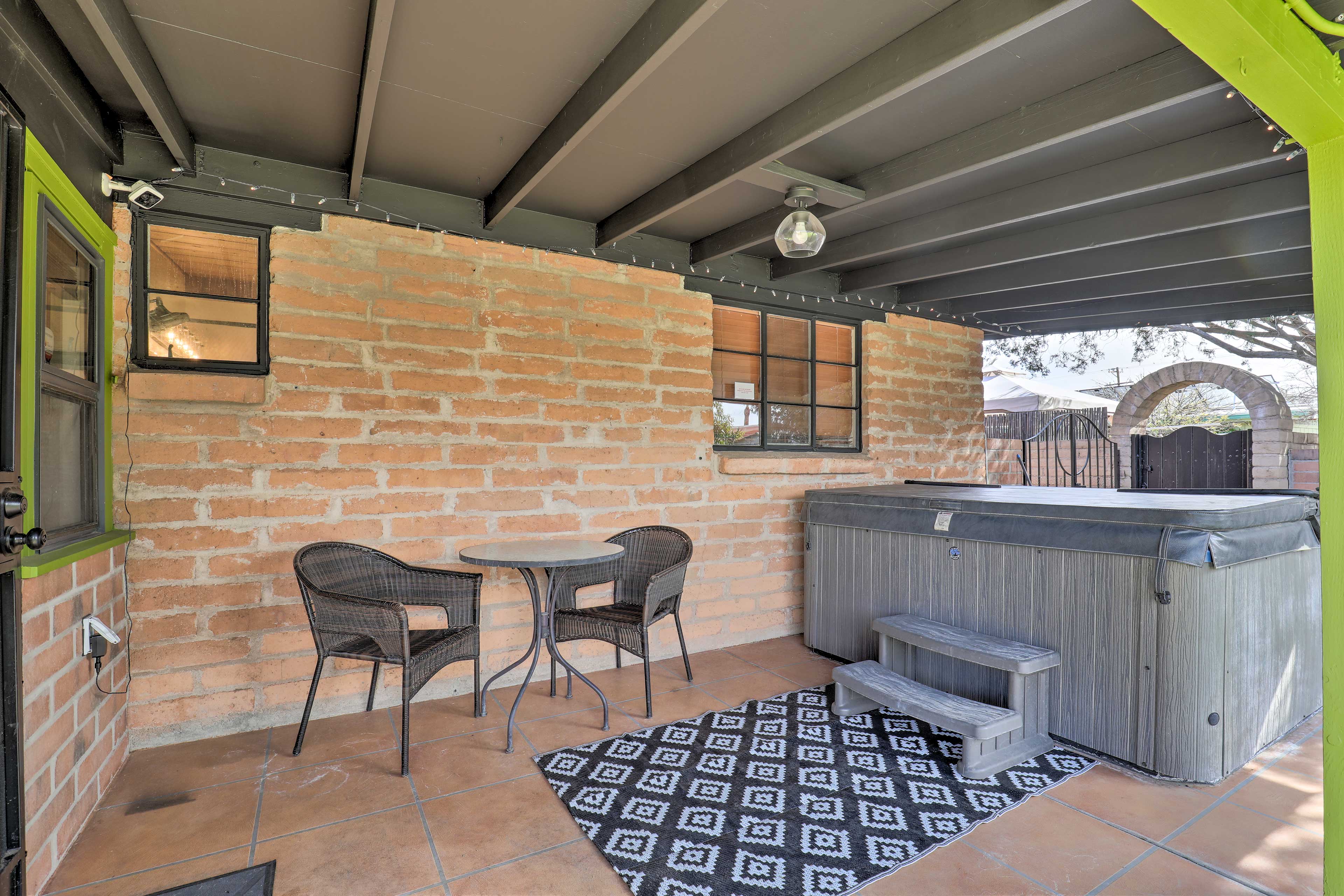 Covered Patio | Private Hot Tub