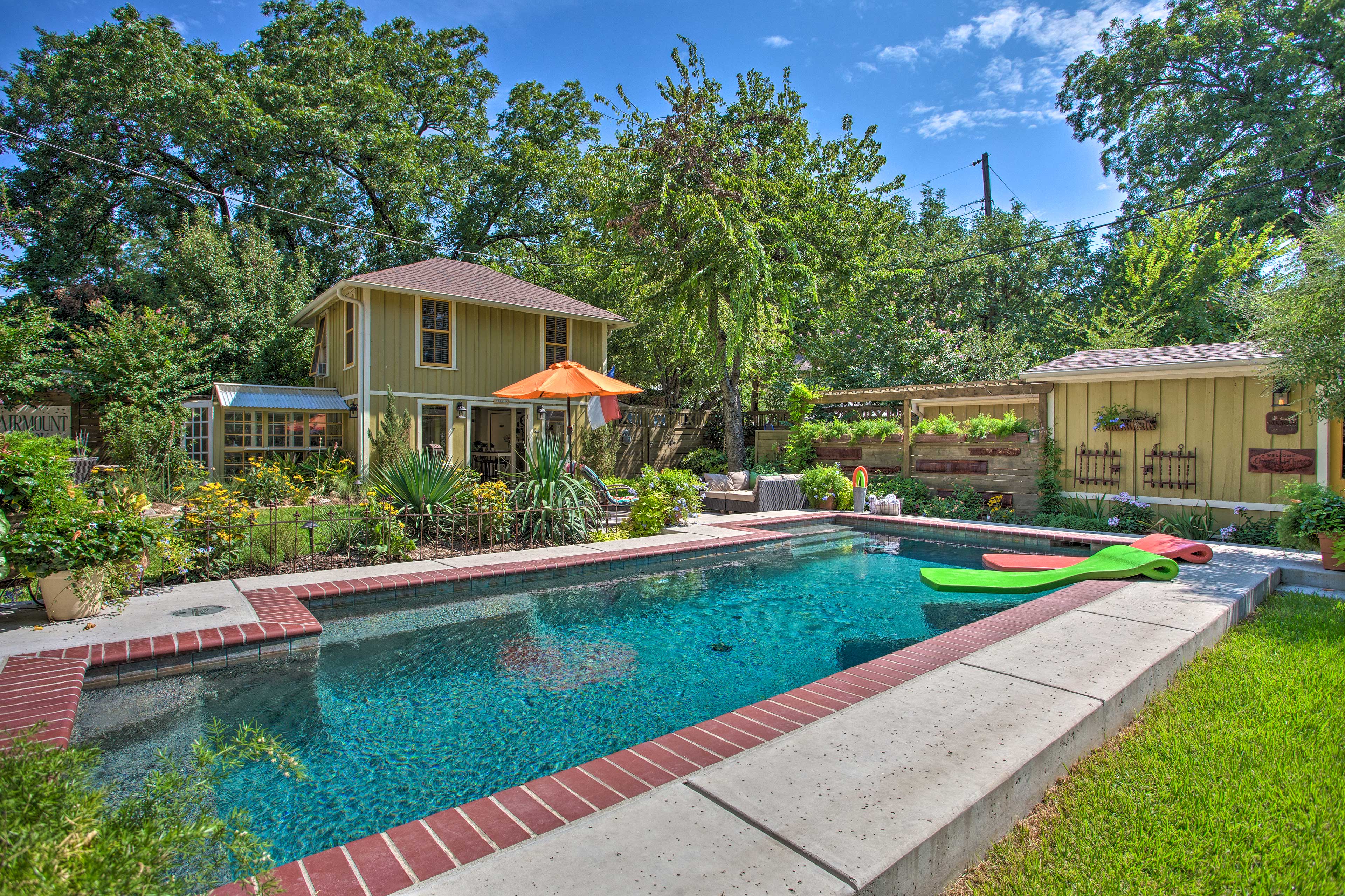 Cottage Exterior | Shared Pool & Furnished Patios