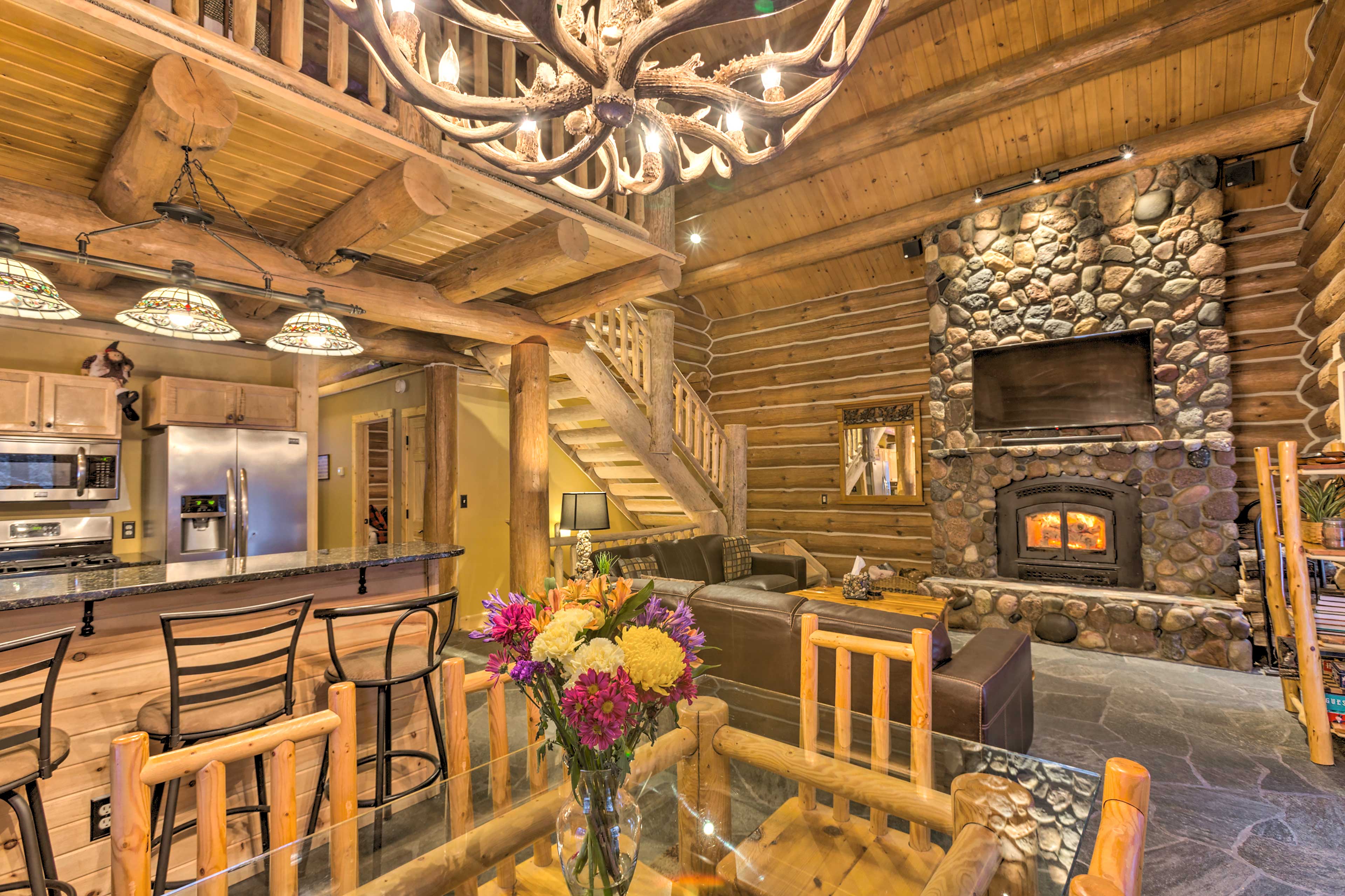 Escape to Traverse City and stay at this cozy vacation rental cabin.