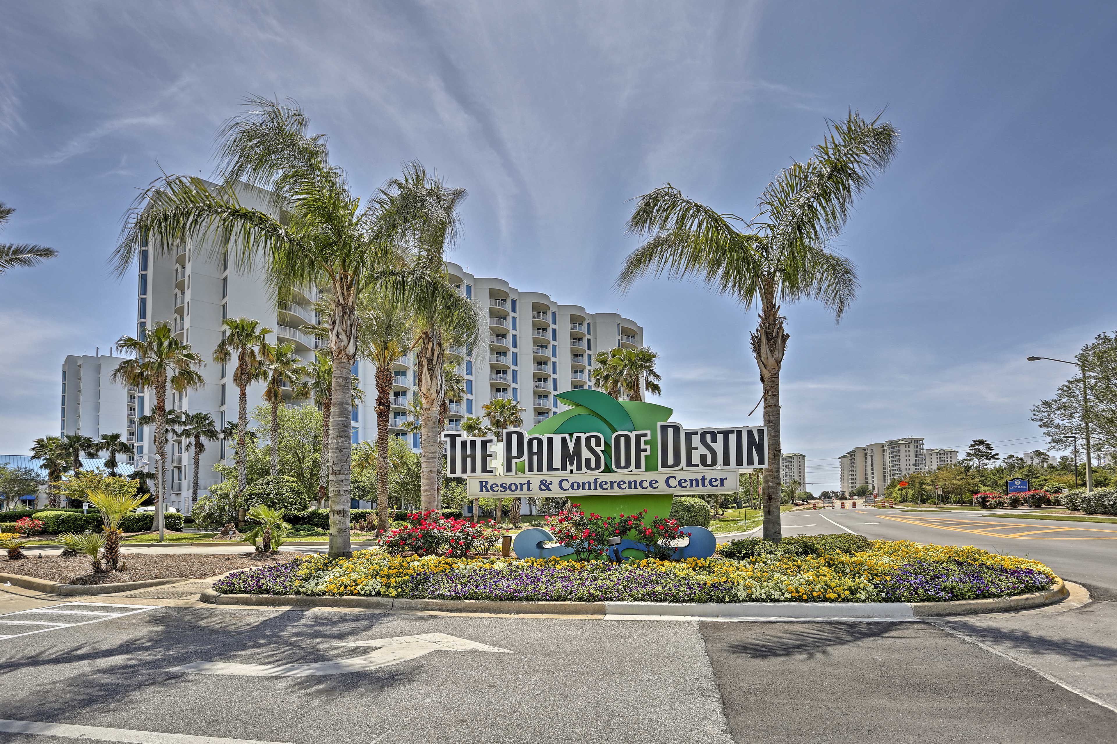 Your Palms of Destin Resort getaway is only steps from the beach!