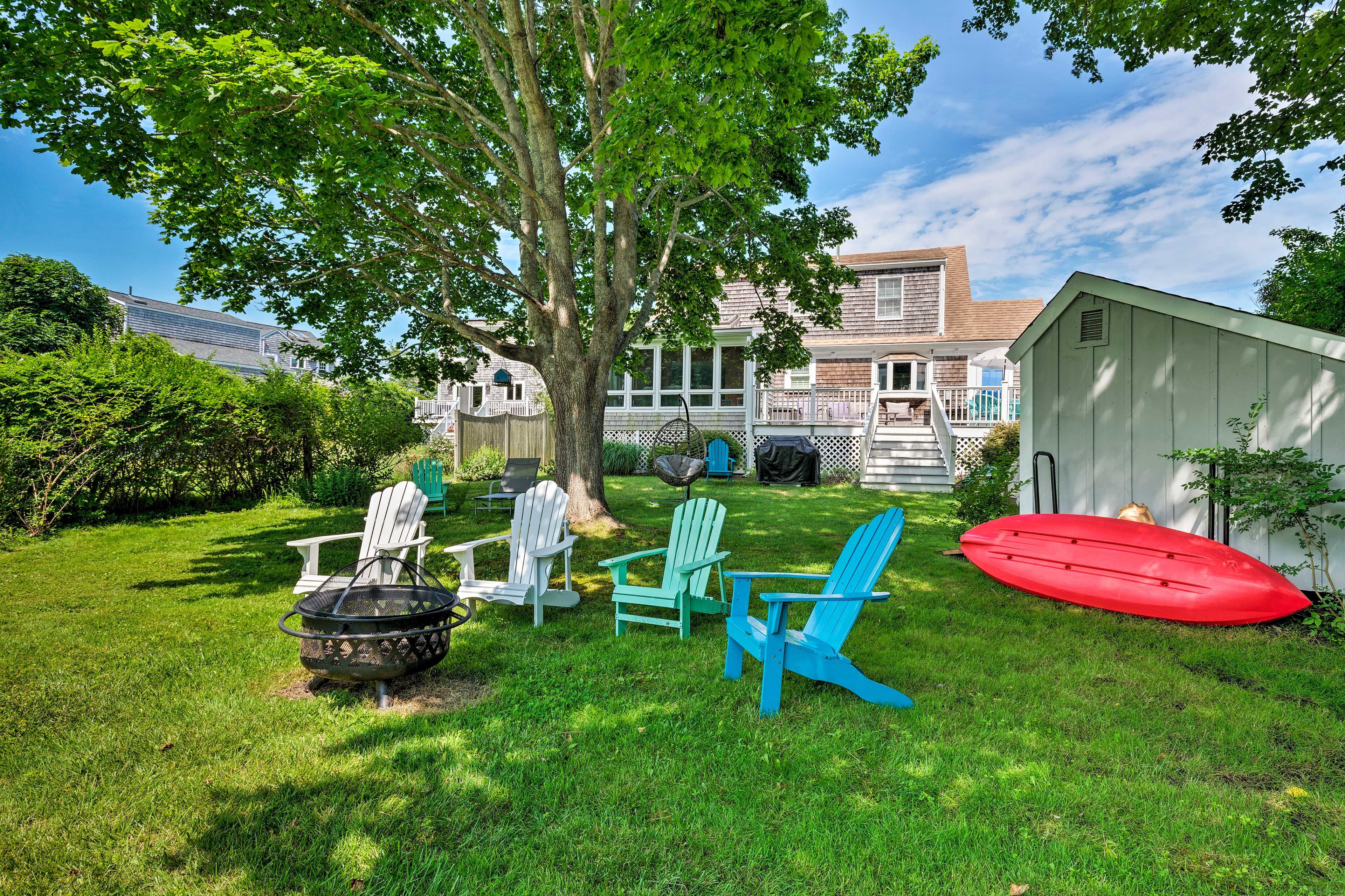 Hyannis Vacation Rental | 3BR | 2BA | 1,800 Sq Ft | Stairs Required
