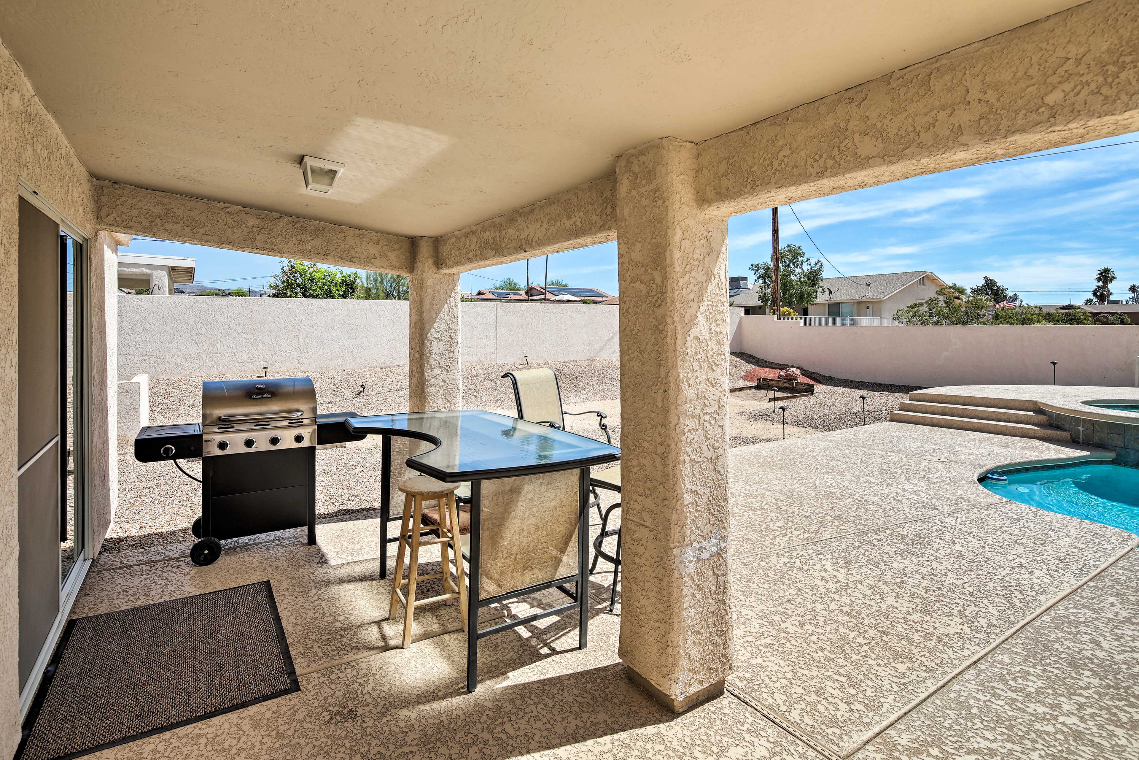 Private Patio | Grill | Outdoor Dining Area