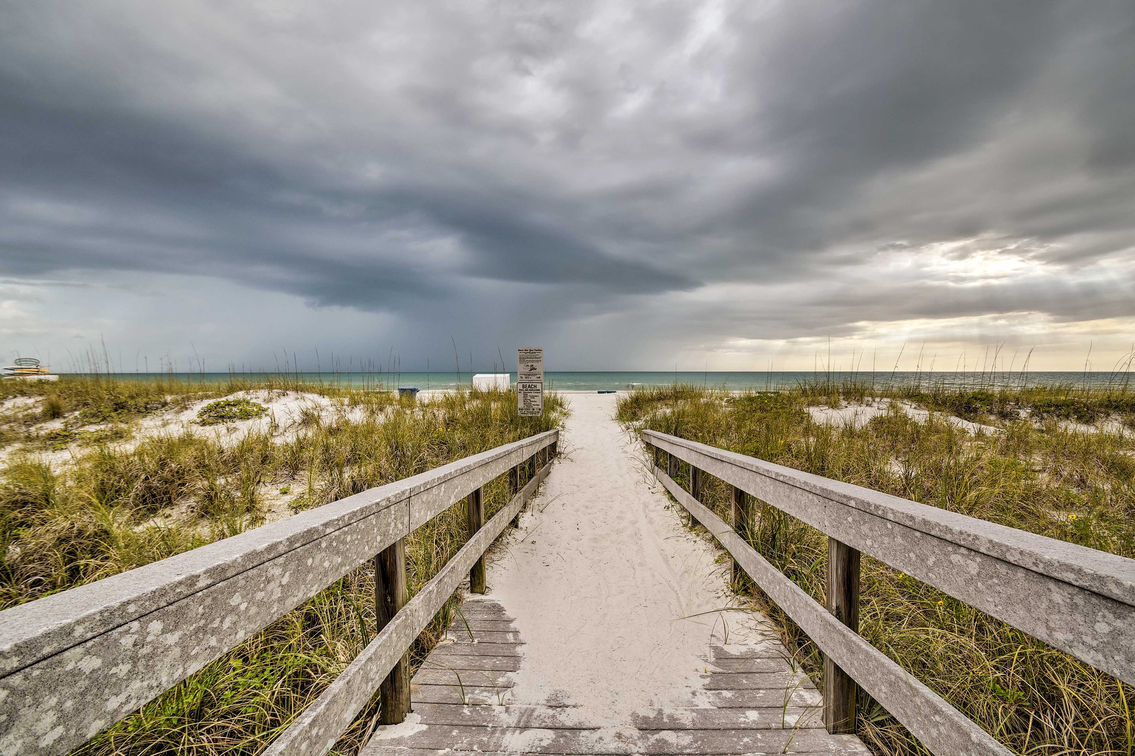 A short walk across the street will have you on the beach in no time!