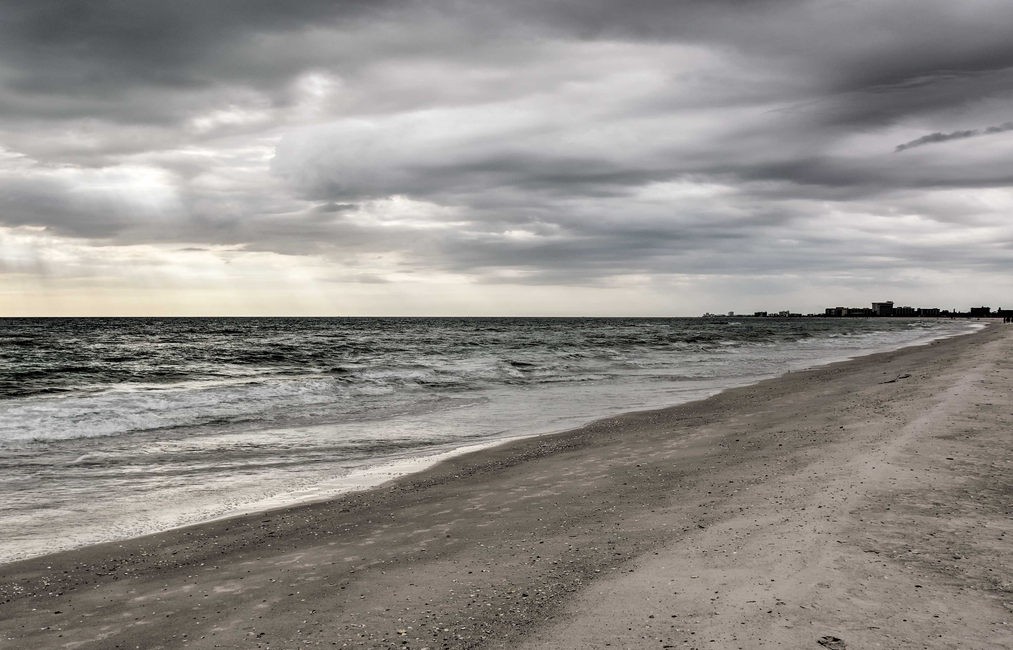 Stroll up and down the beach as the sun sets.