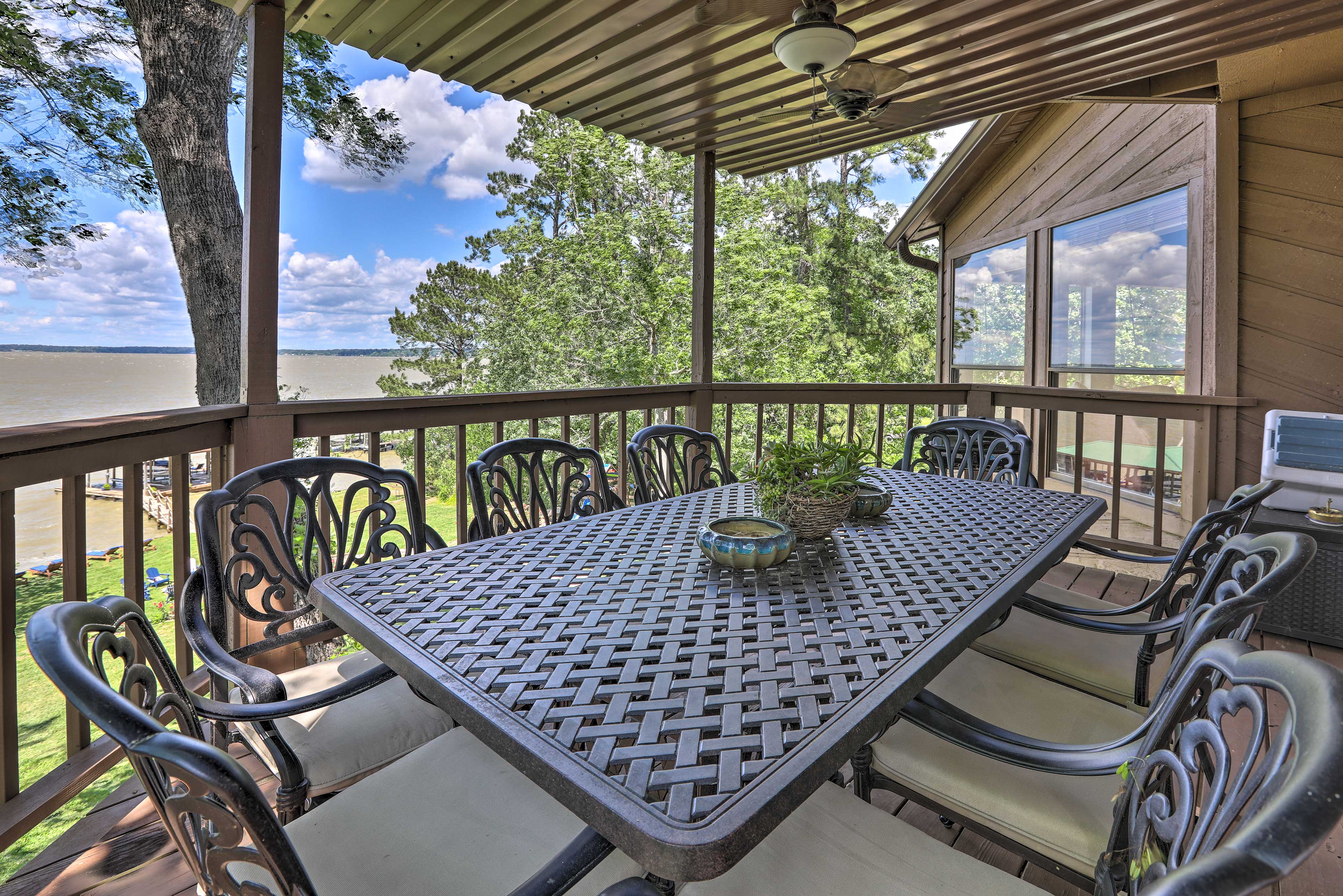 Covered Deck w/ Lake Views