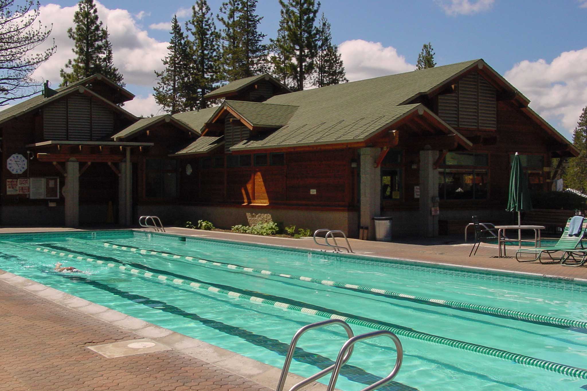 Swim laps in the community pool (Photo Credit: Tahoe Donner).