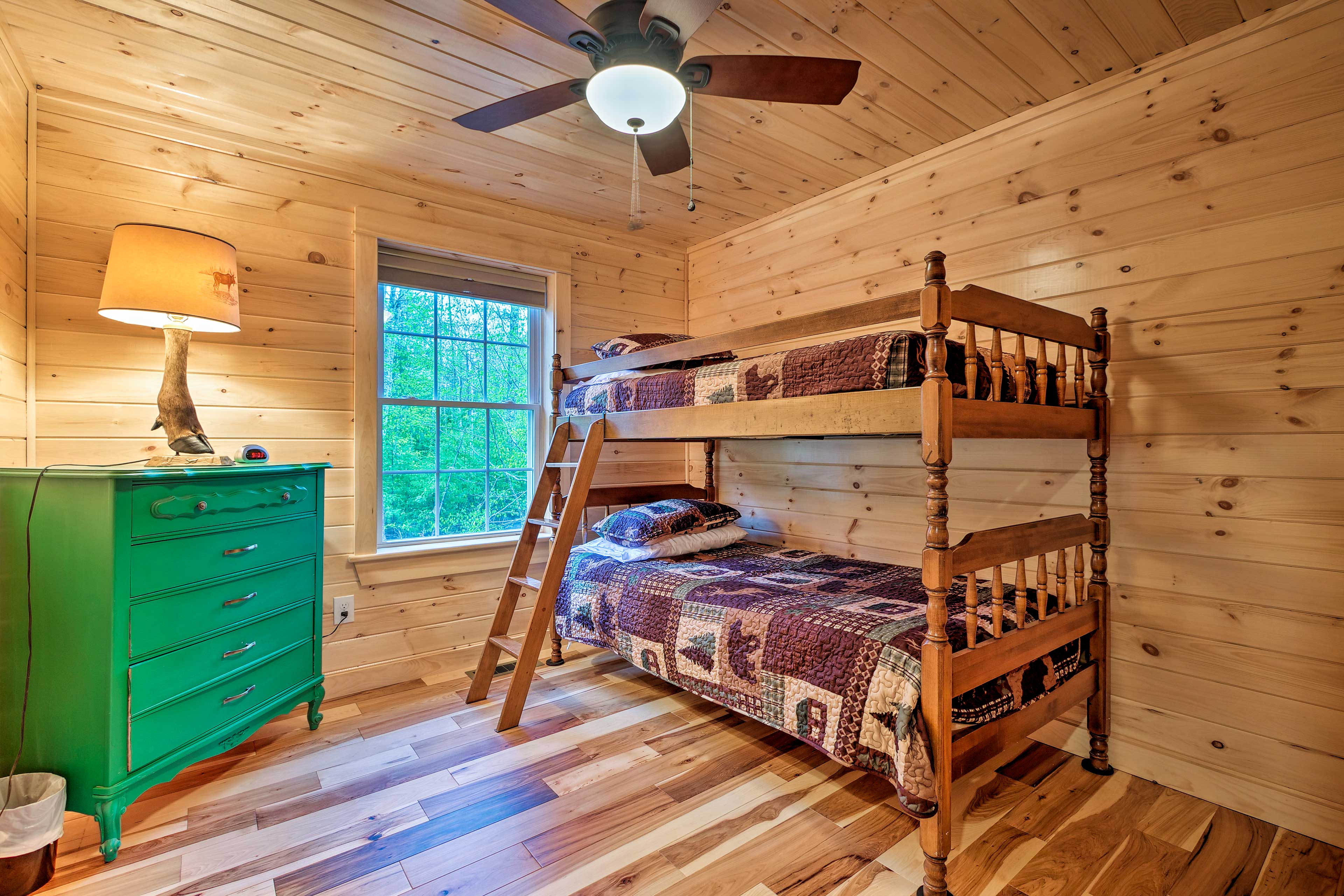 This room boasts a bunk bed.