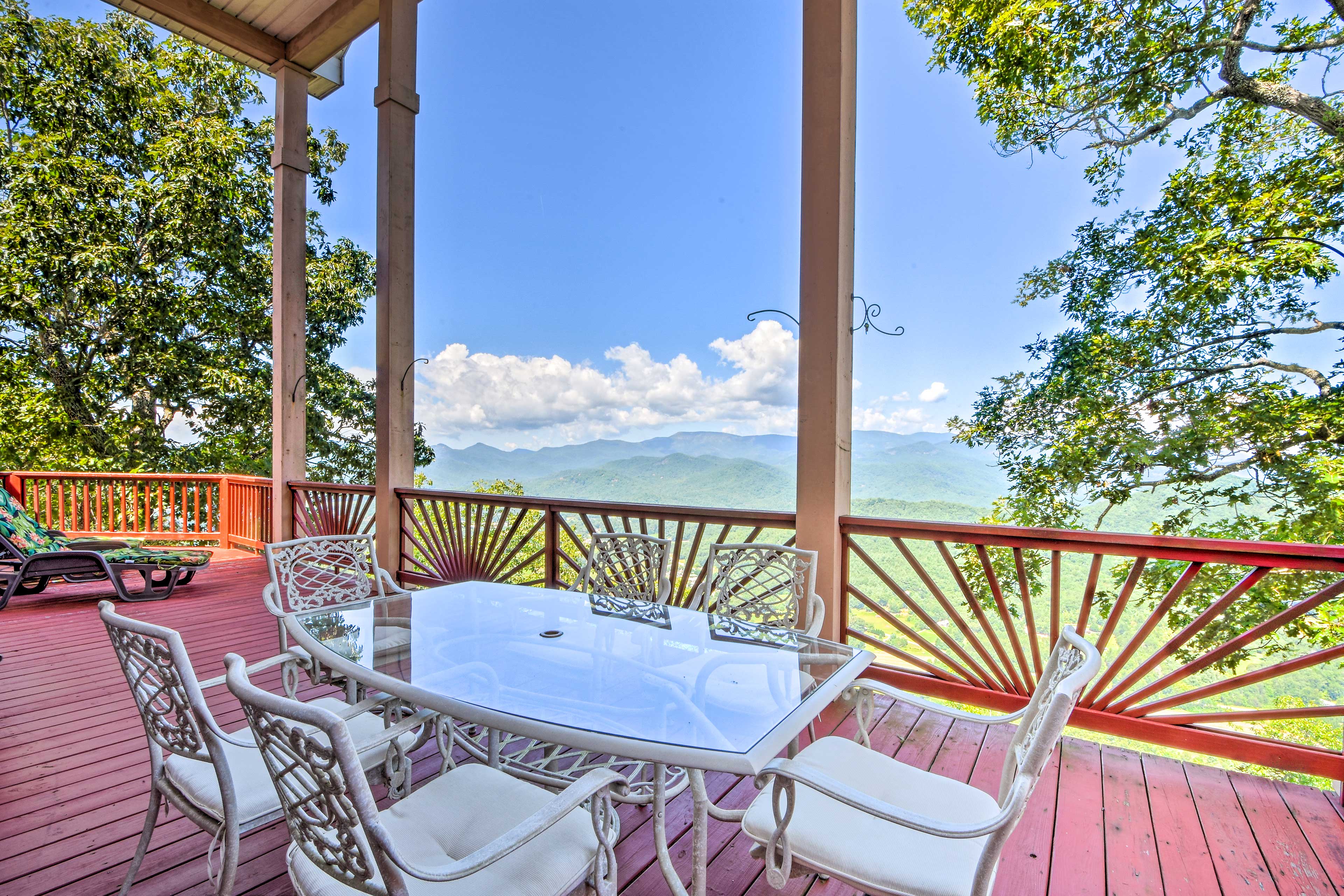 Covered Deck | Outdoor Dining | Mountain Views