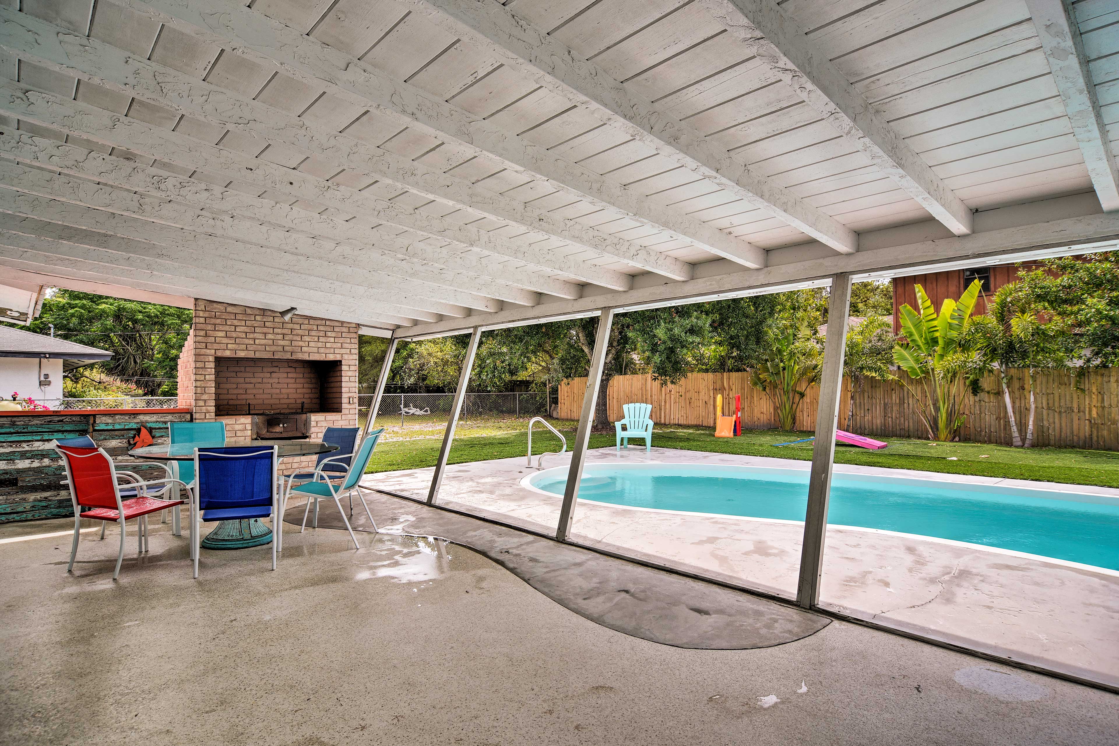 Backyard w/ Covered Patio & Pool