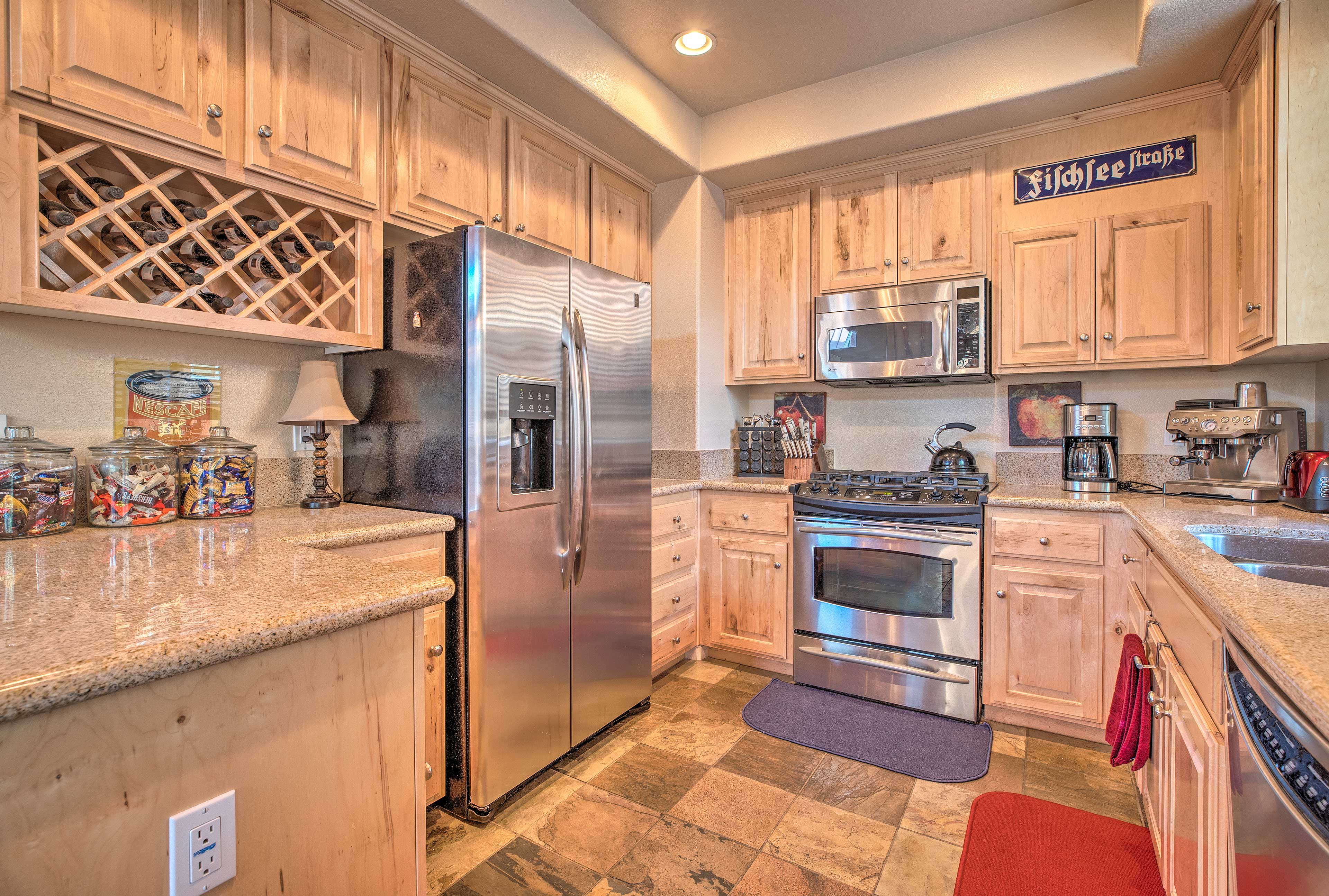 The kitchen is fully equipped with all the cooking basics.