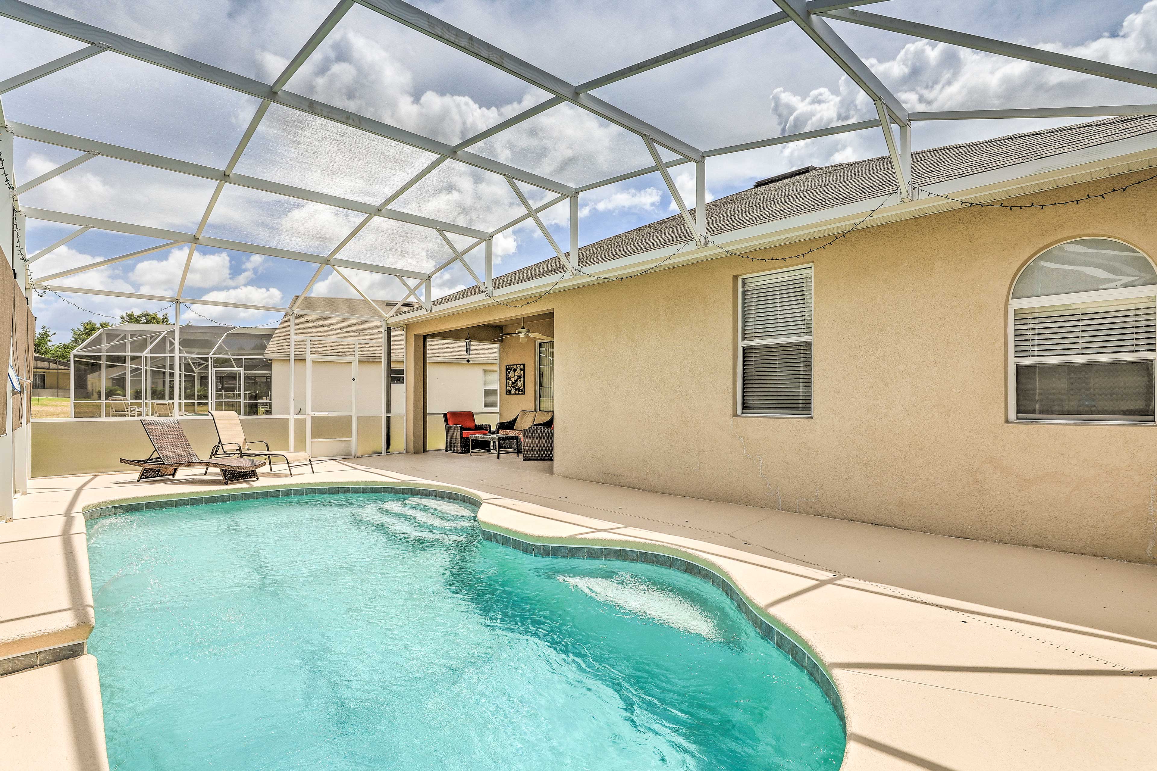 This Davenport, Florida home features a private pool!