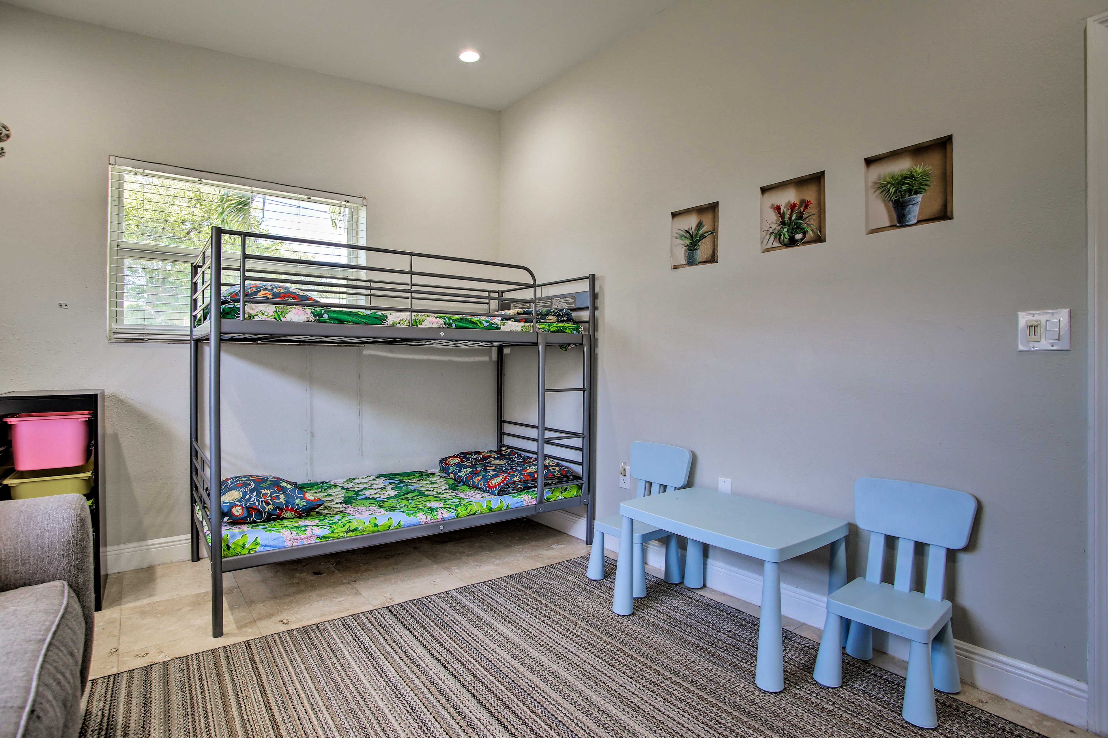 The fourth room is perfect for younger guests!