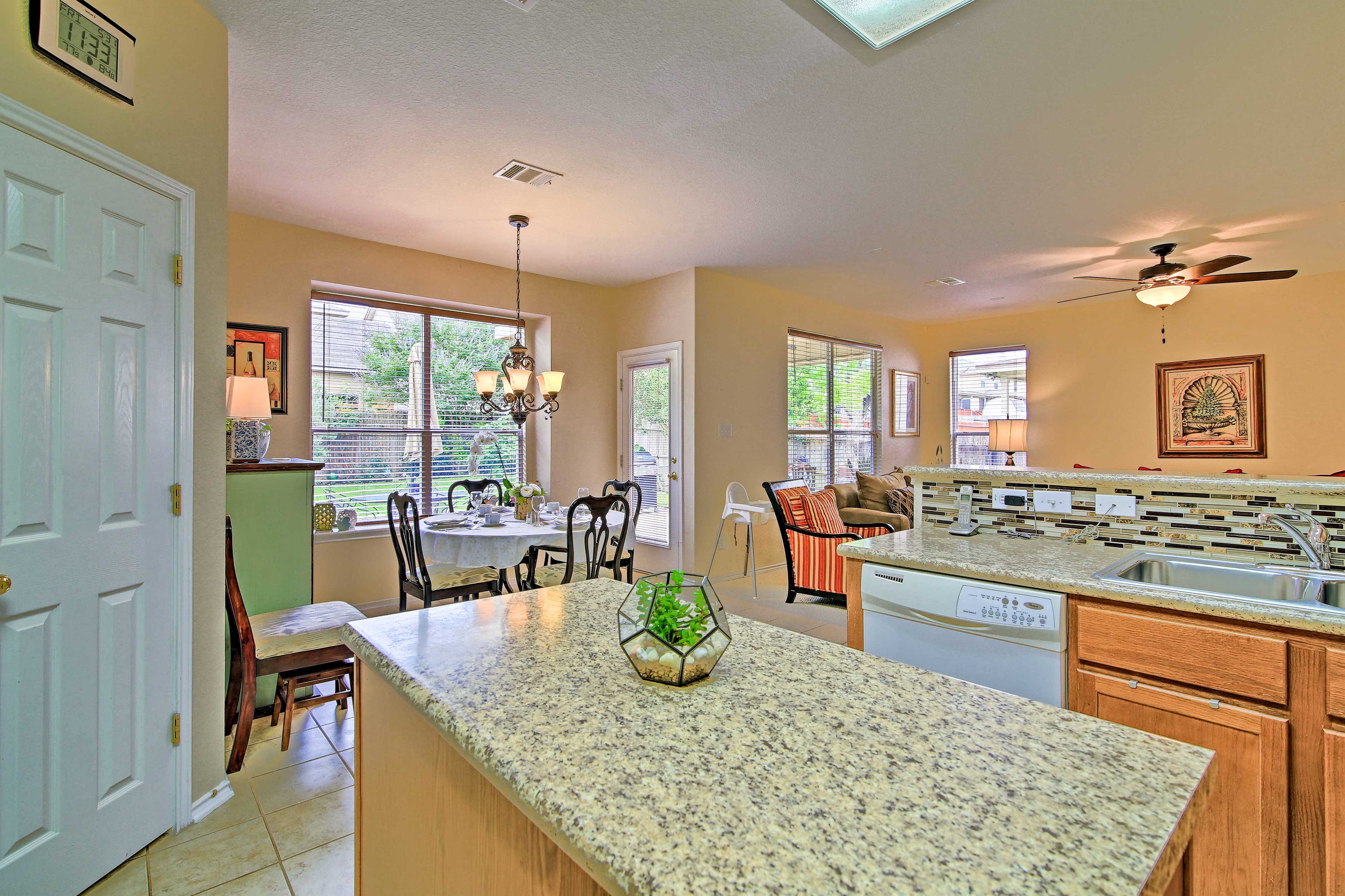 Slice and dice on the expansive countertops.