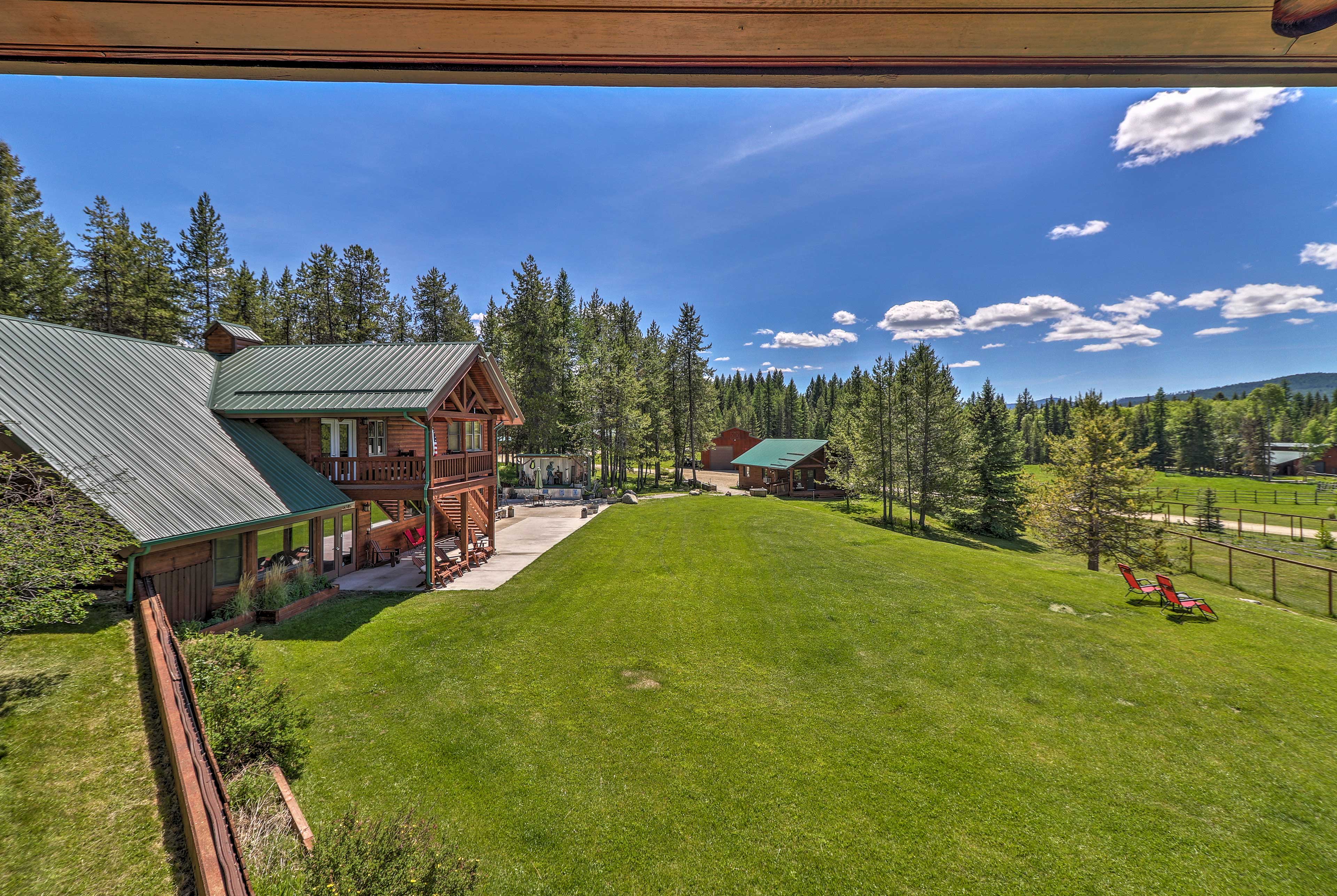 Gaze off the private deck and soak in the mountain views.