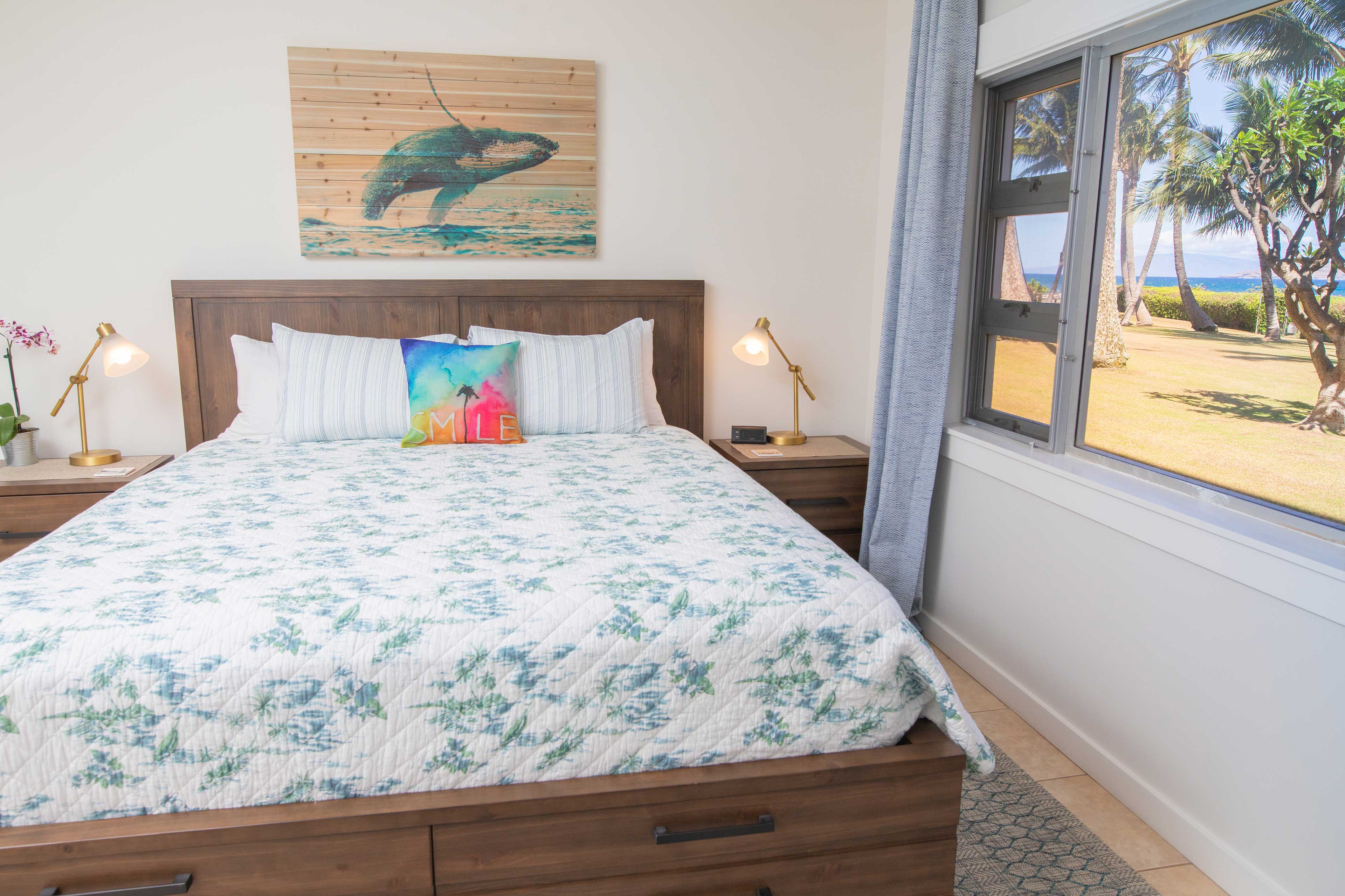 The suite stands apart with a California king bed.