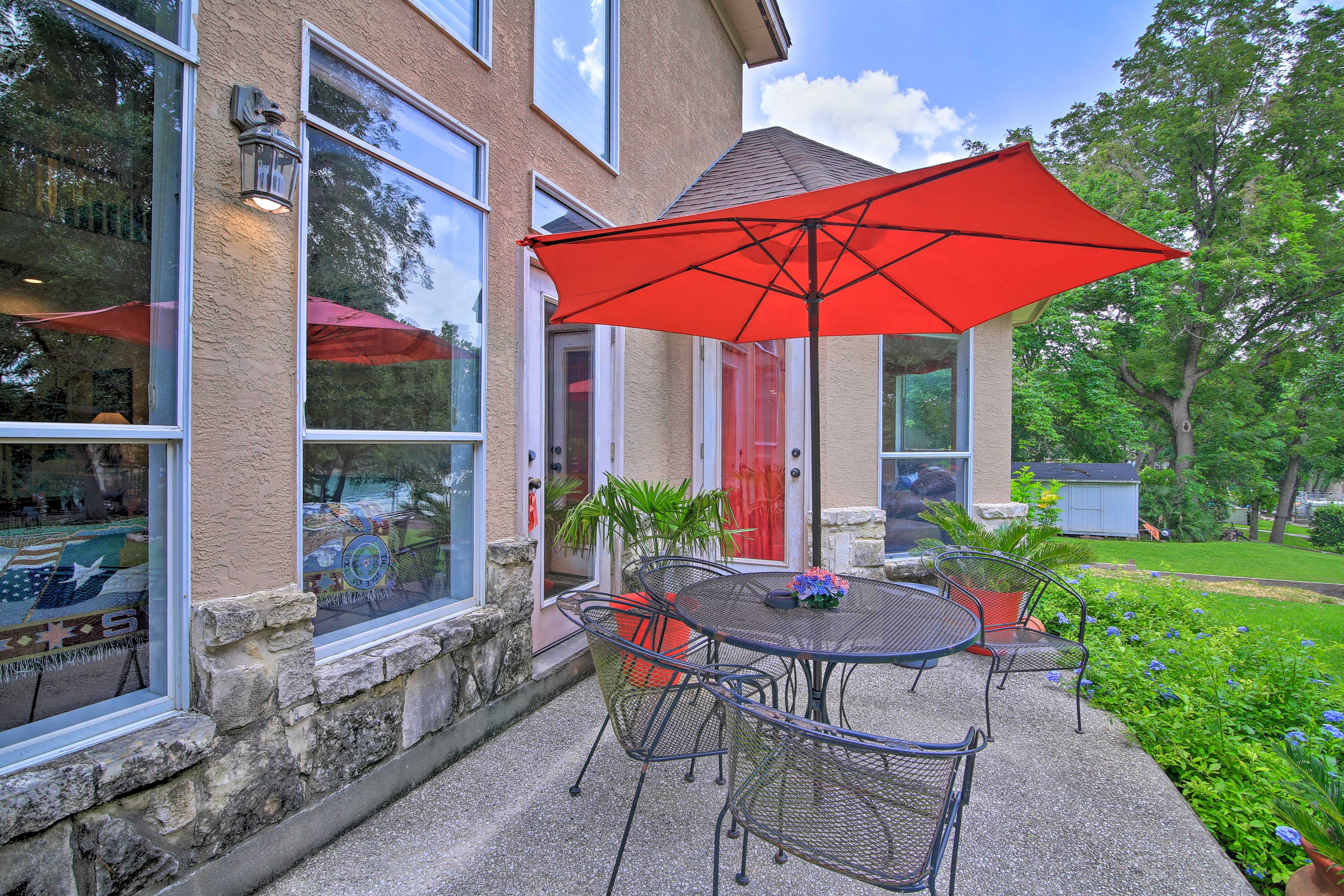 You'll love the abundant outdoor seating.