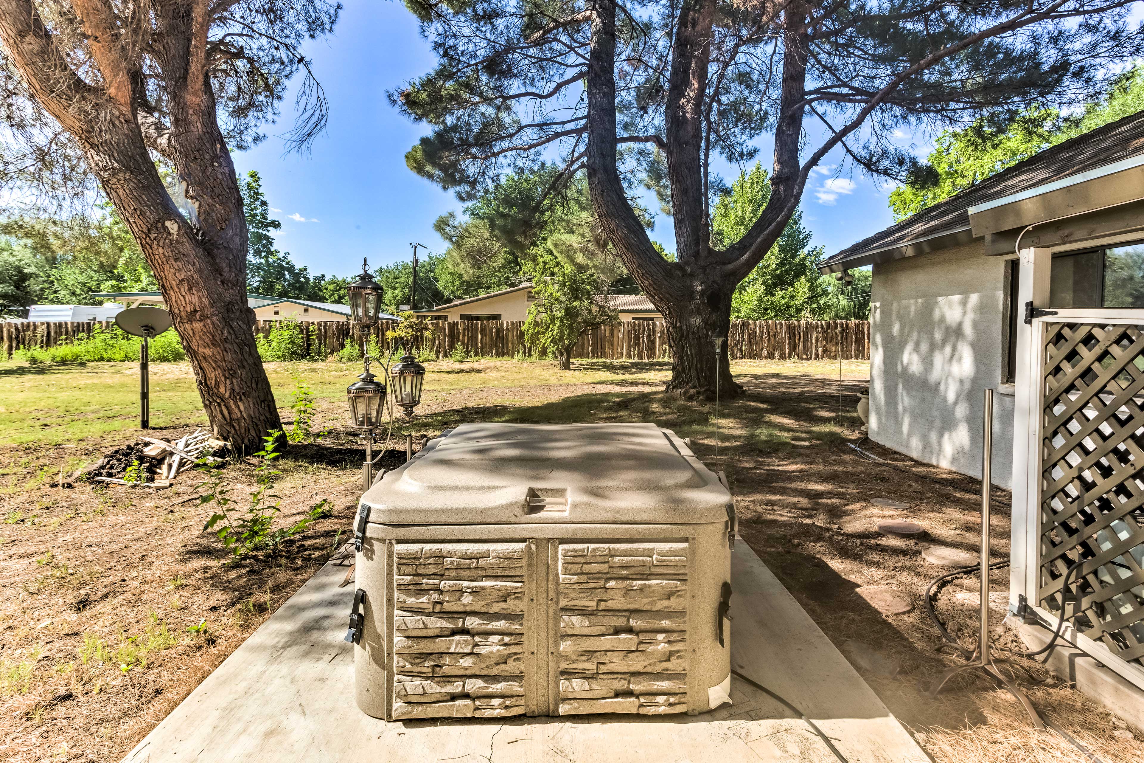 Patio | Private Hot Tub