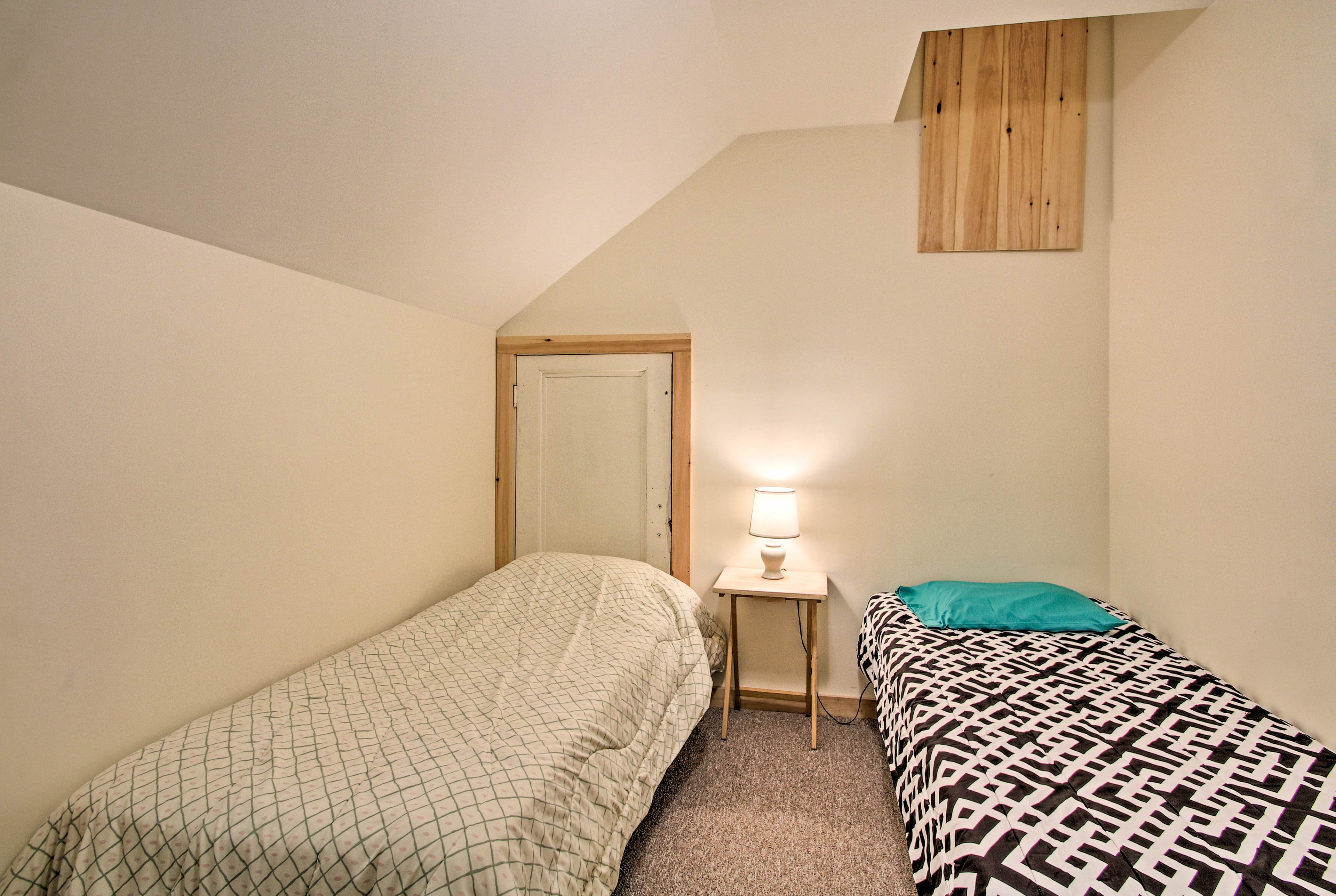 There are 2 twin beds in the third bedroom, ideal for 2 kids.