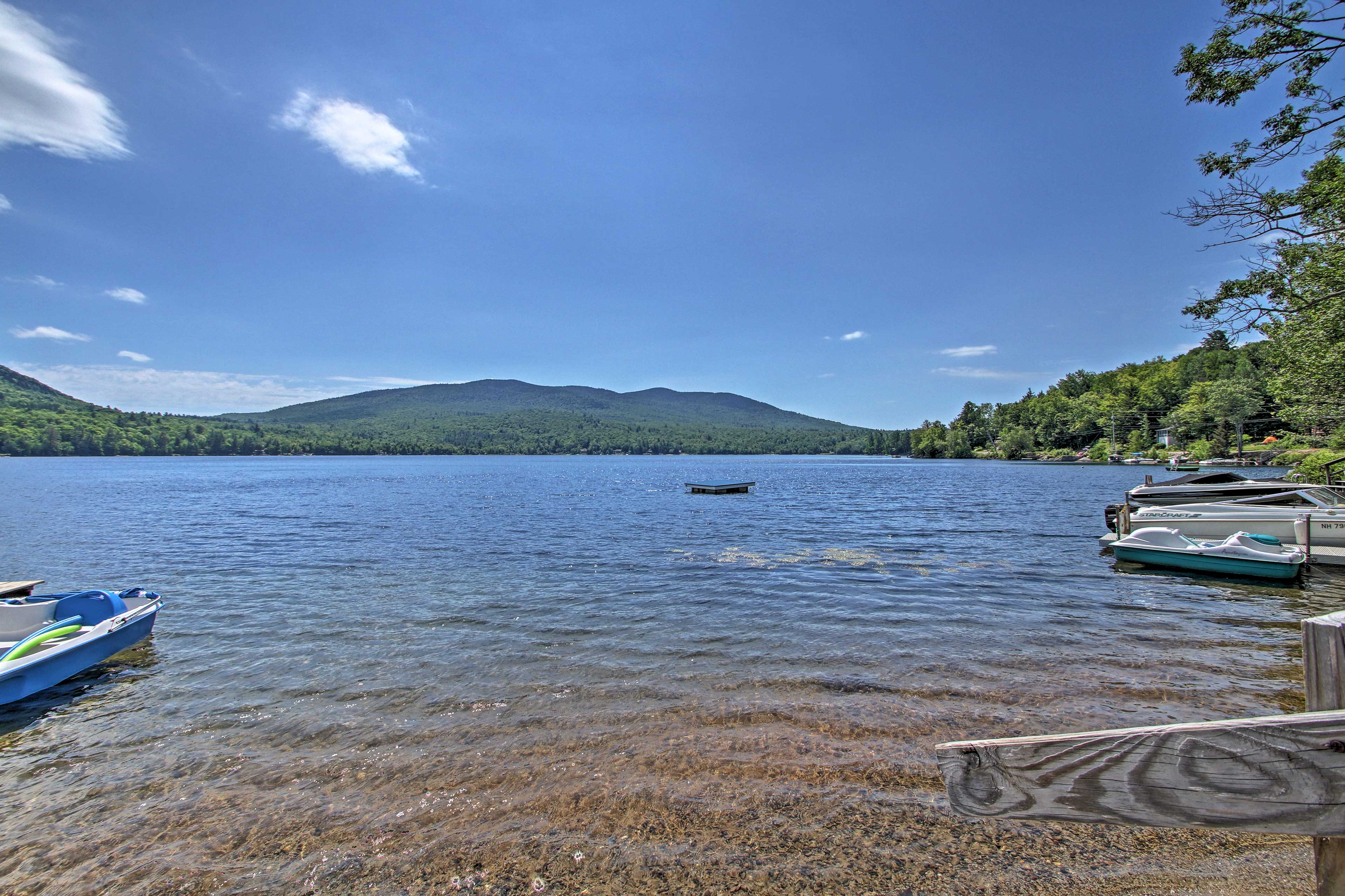 There's a shared beach and water access on Stinson Lake!