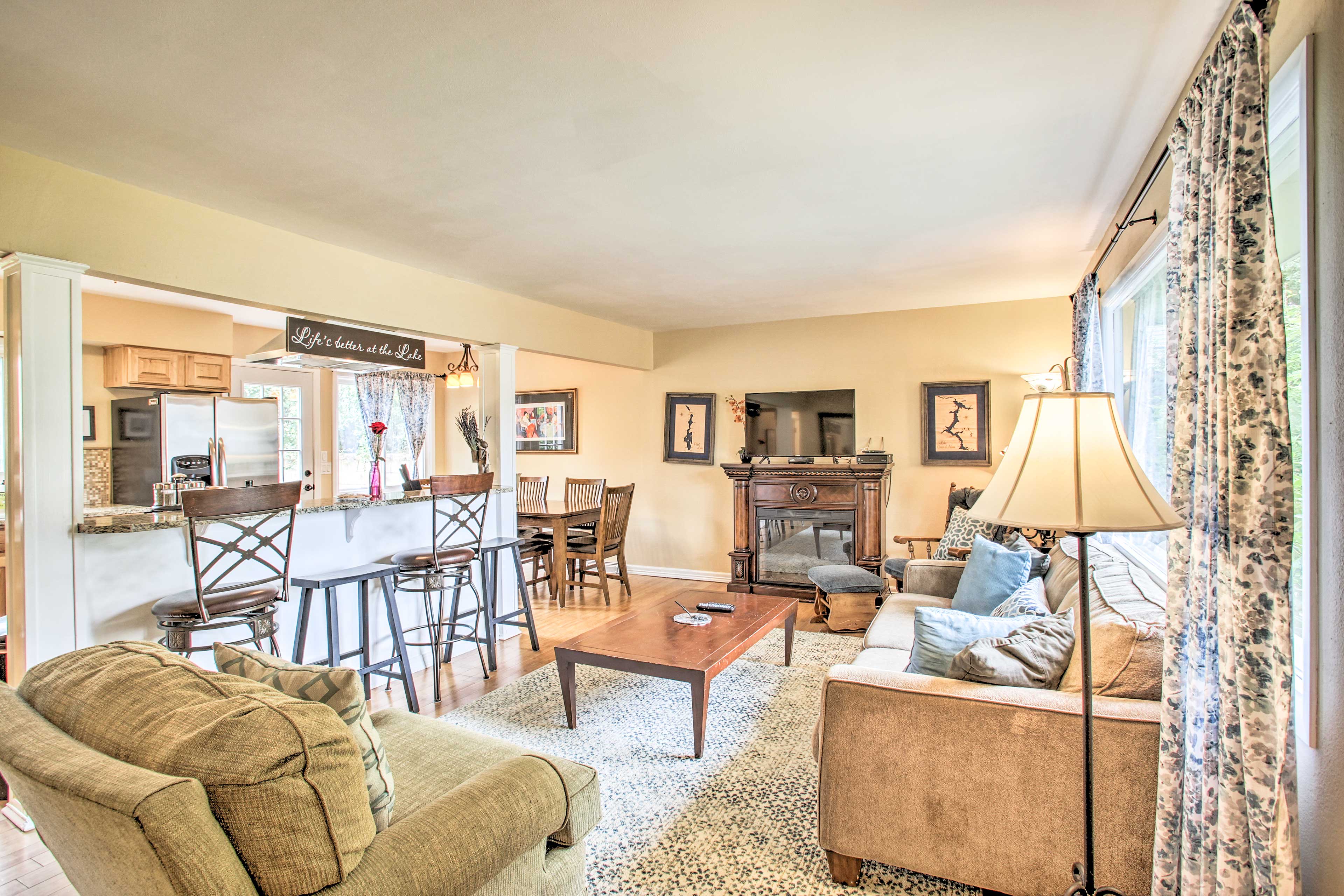 The 4-bedroom, 2-bath home boasts all the familiar comforts.