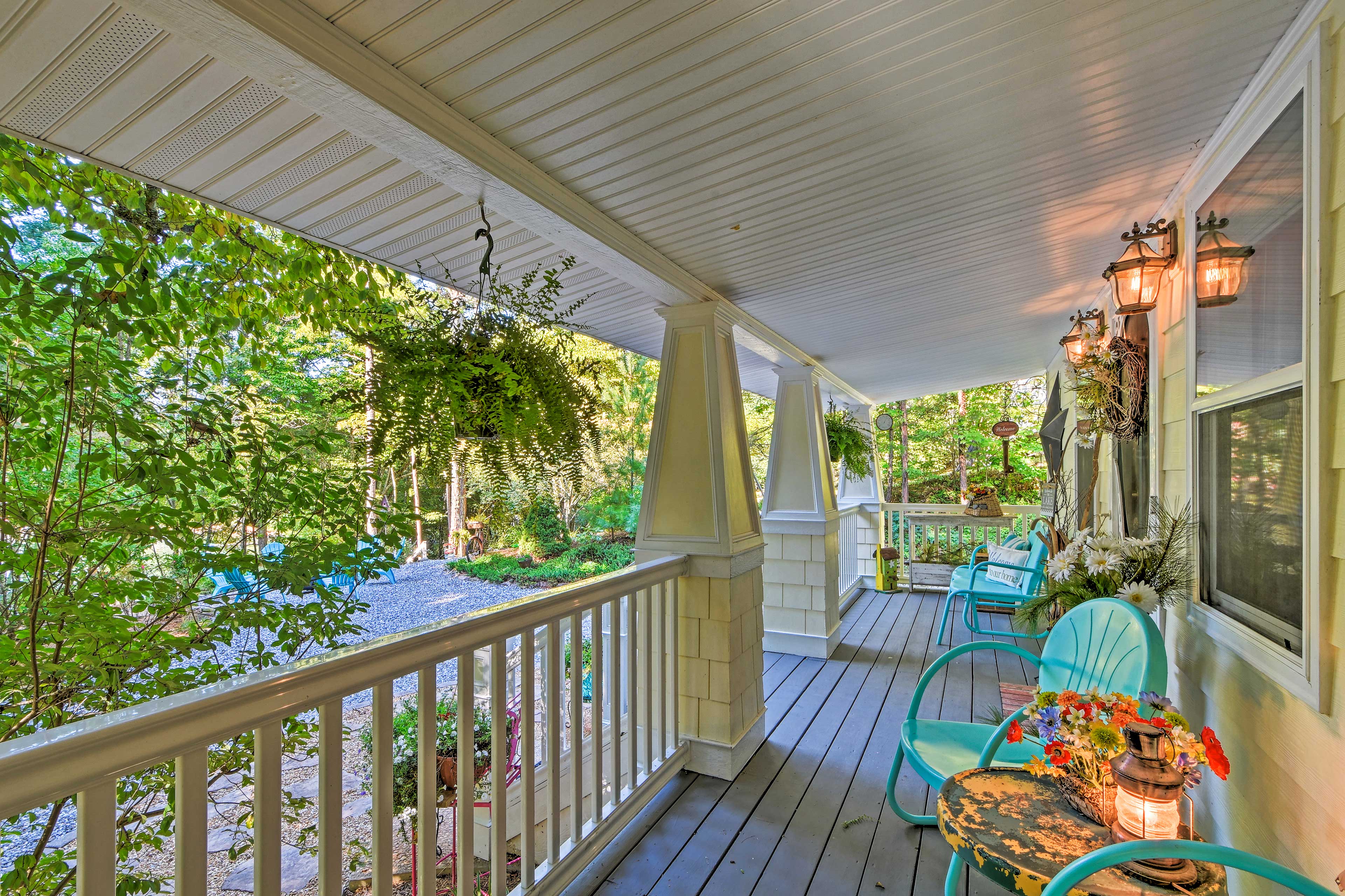 Admire the peace and quite from the comfort of the porch.