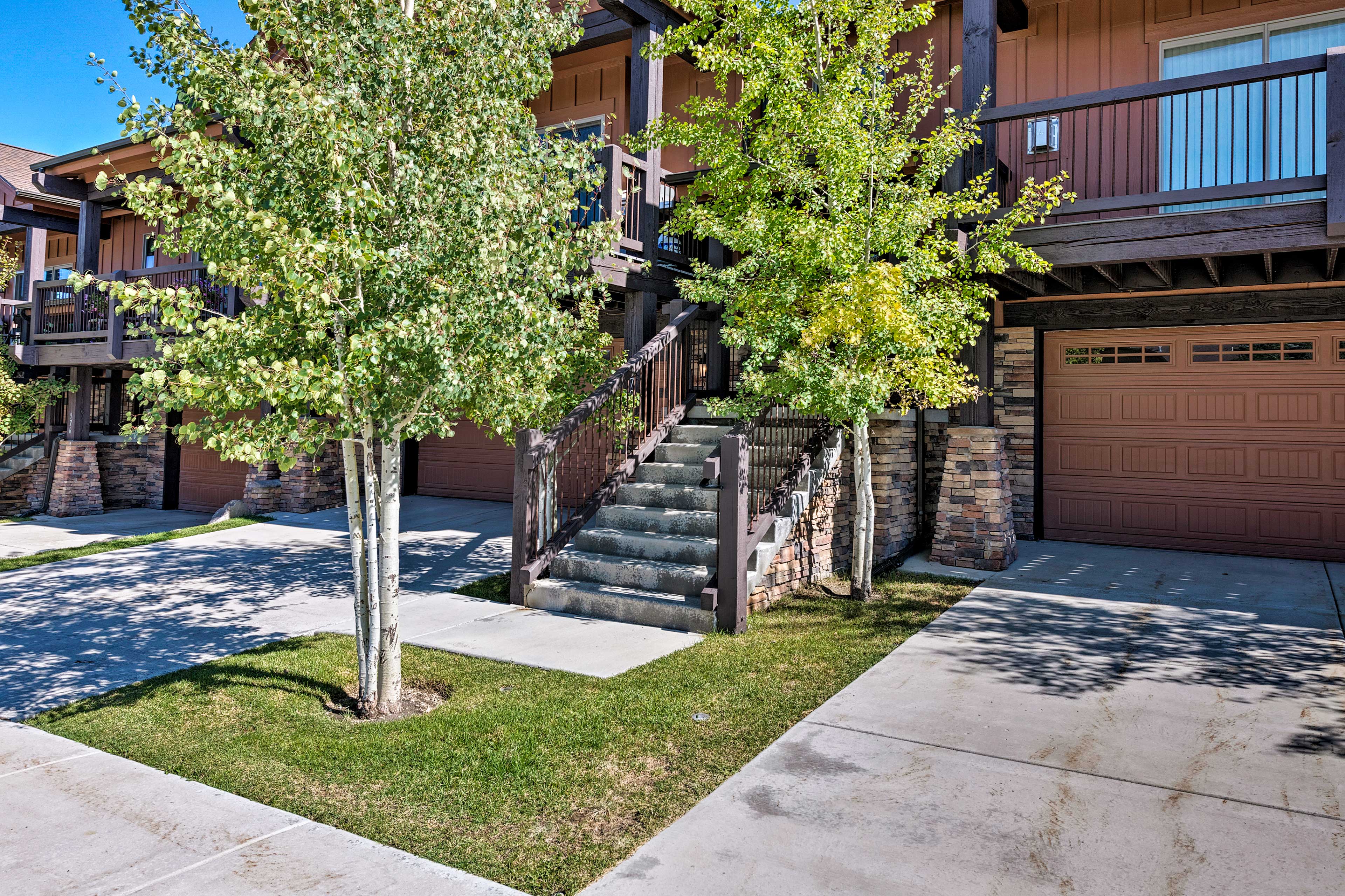 The garage and driveway provide parking for 3 vehicles.