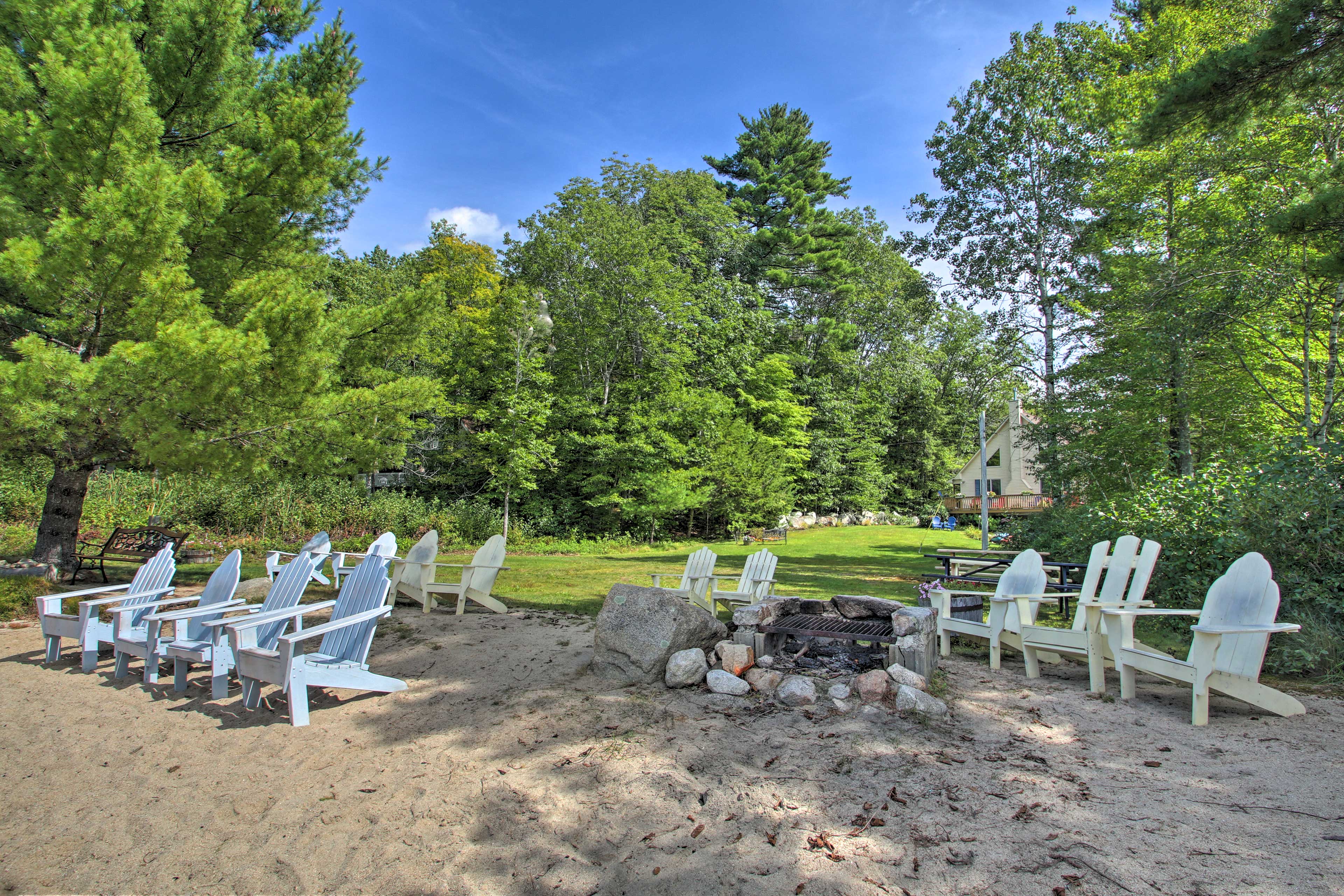 Sunbathe in a beach chair as you take in the views.