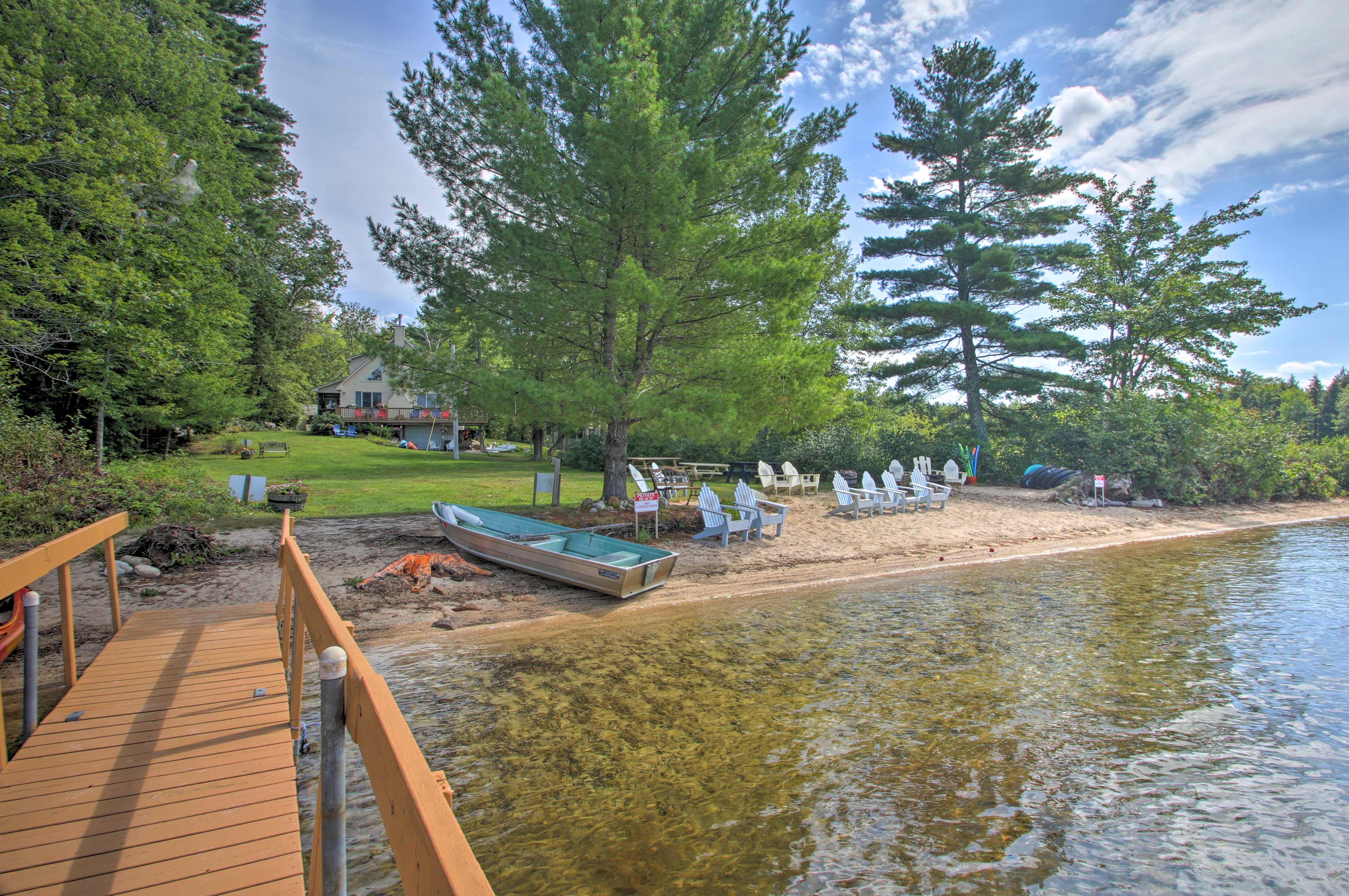 Head out on the water or fish off the dock.