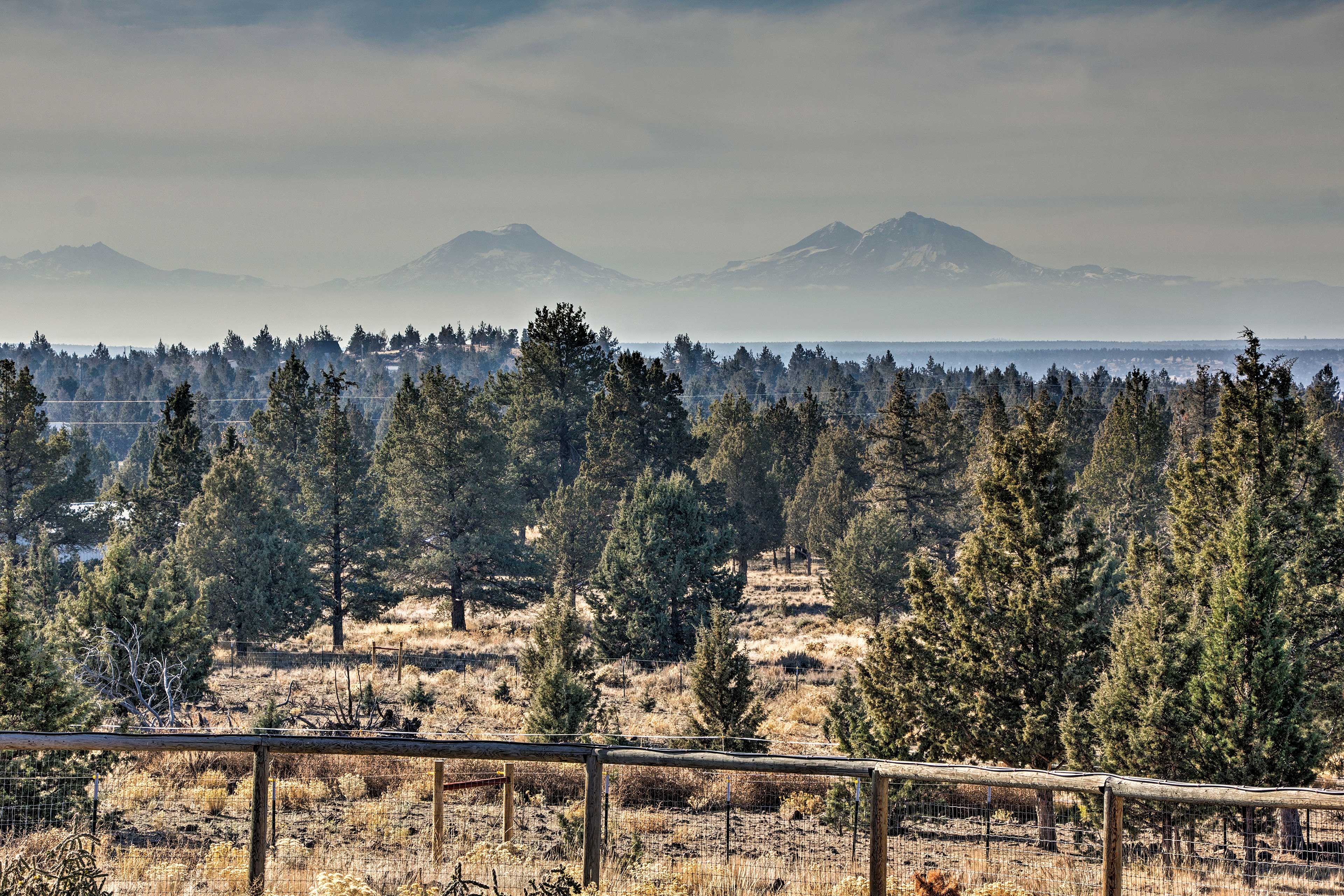 Take in the views of the Cascade Mountain Range from the backyard.