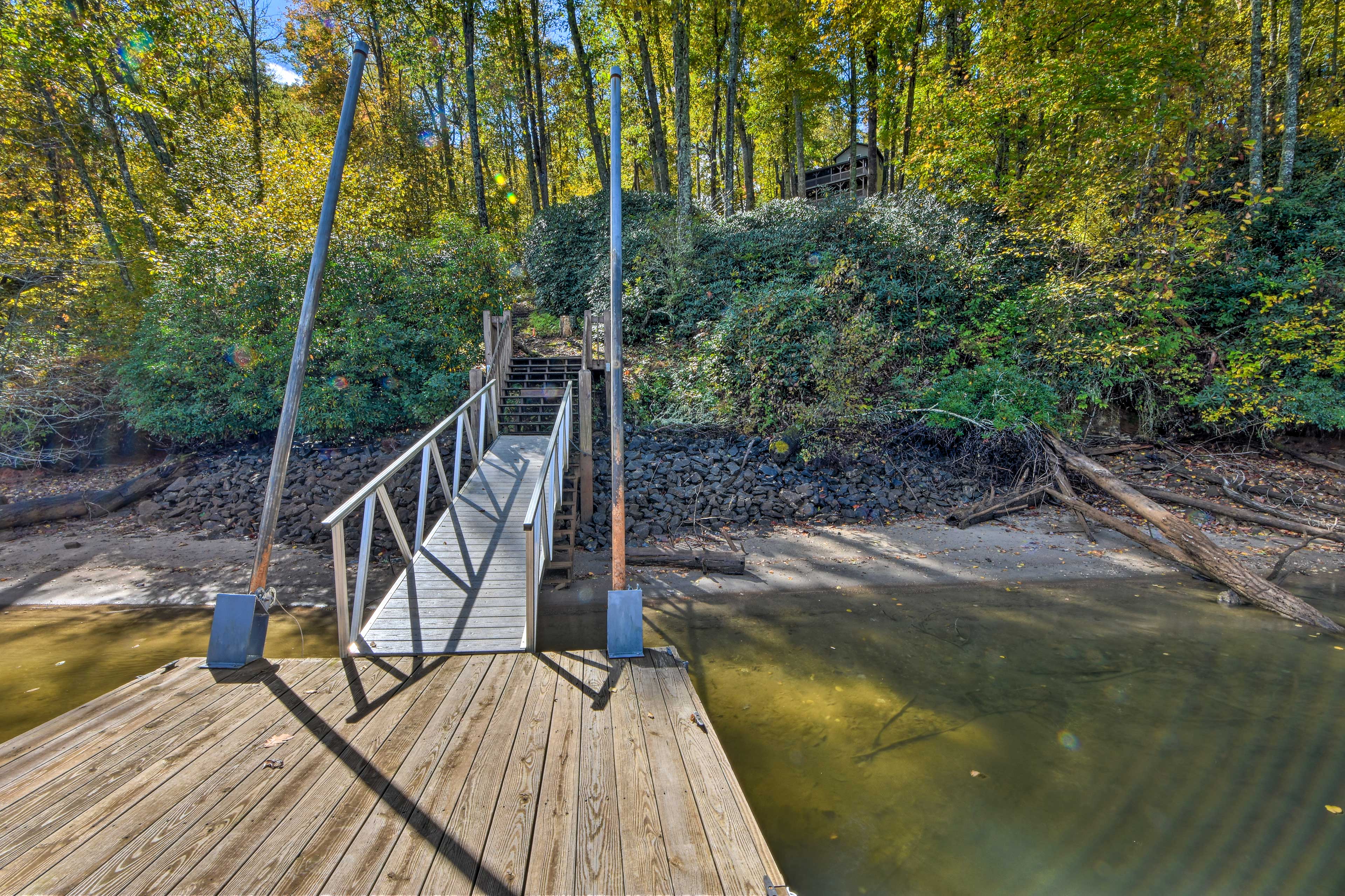 Soak up the sun from this large deepwater dock.