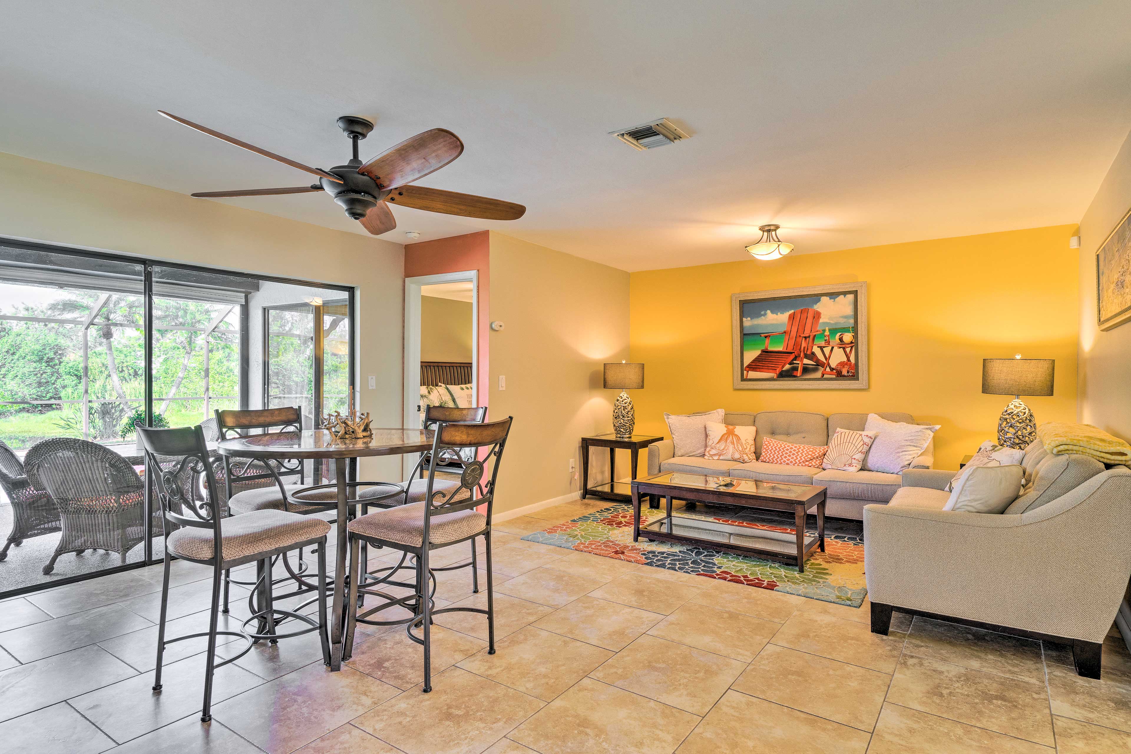 Family Room & Dining Space | Dishware & Flatware Provided