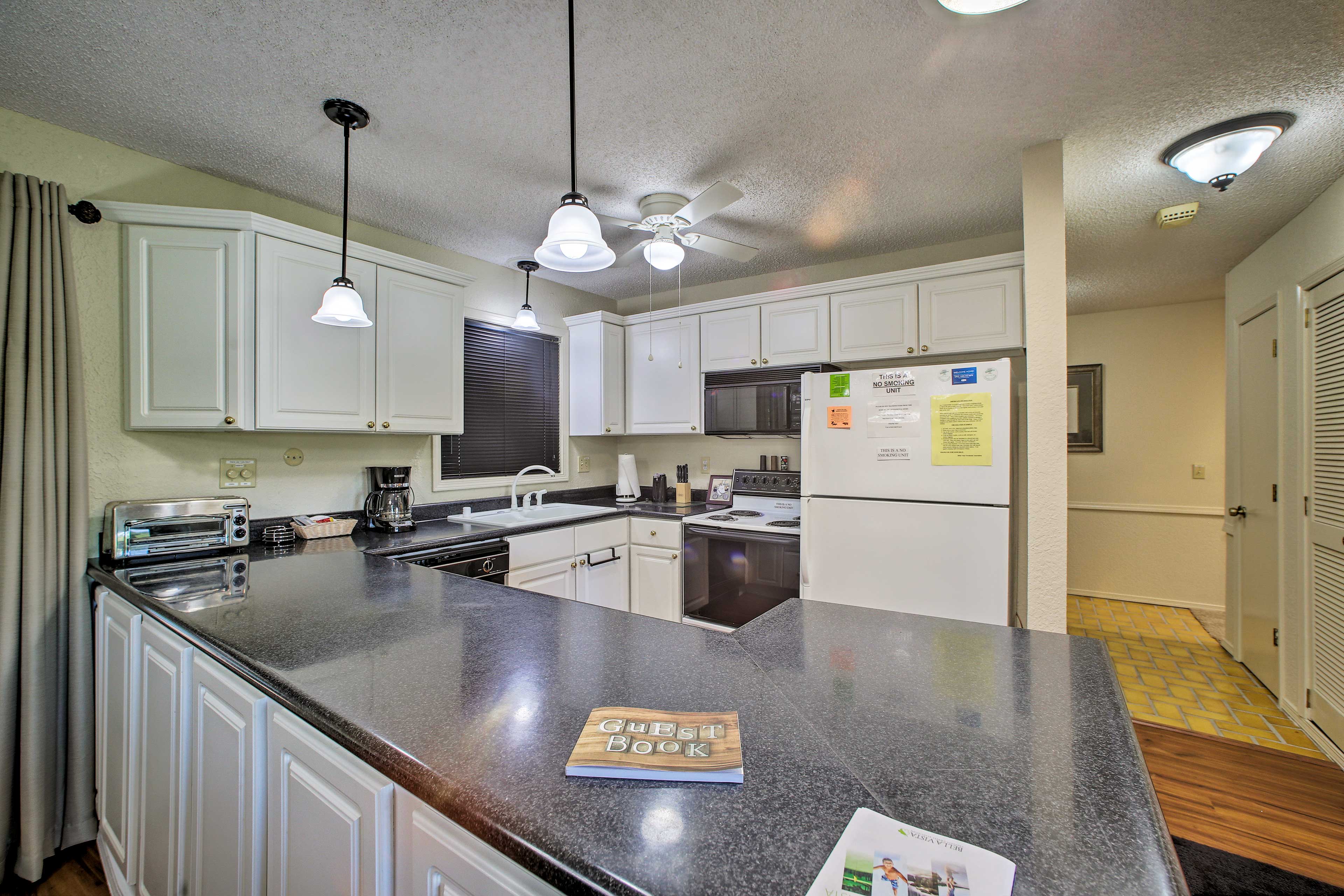 Cooking is a breeze in this vacation rental's fully equipped kitchen.