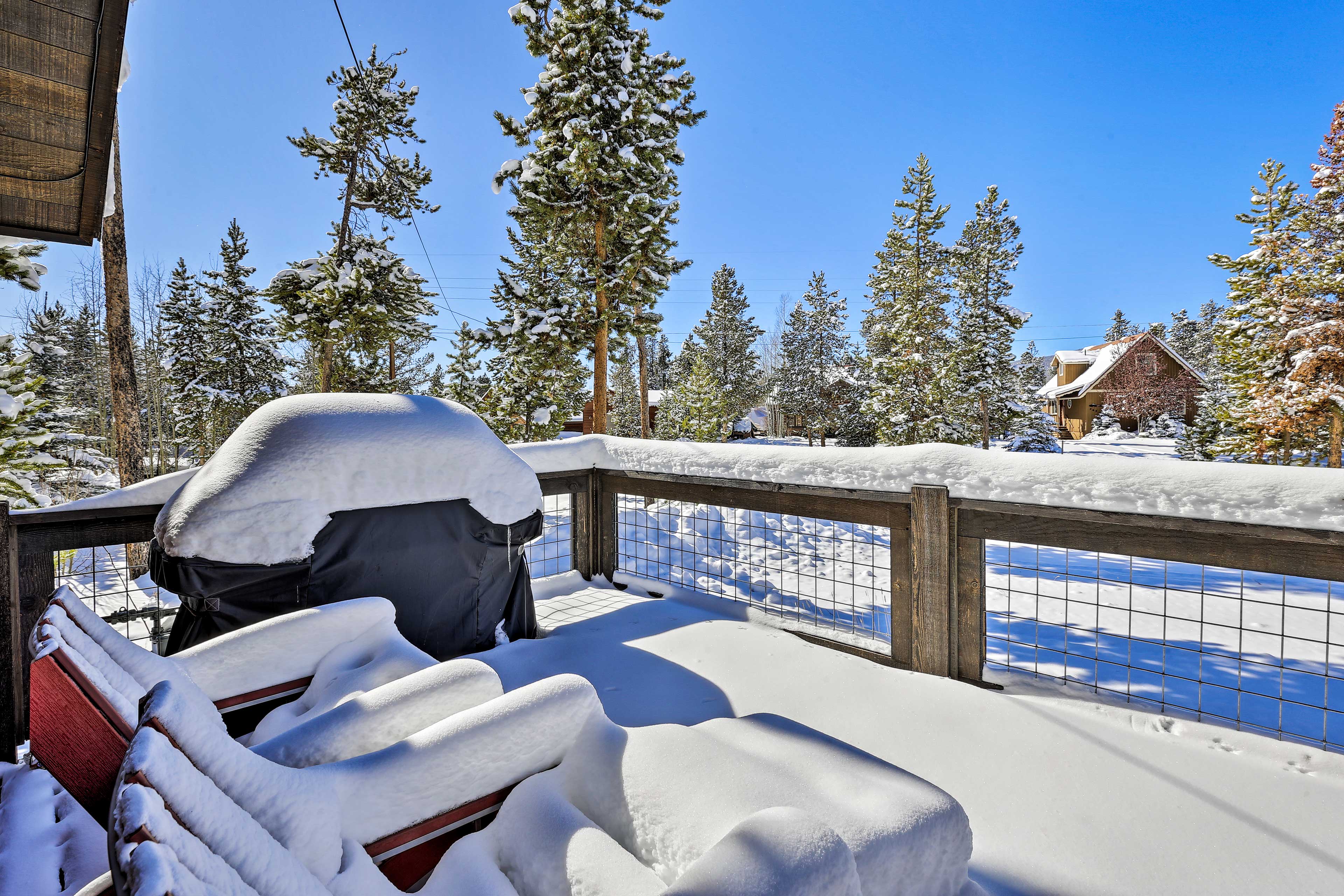 Fire up the grill on warmer days for a barbecue.