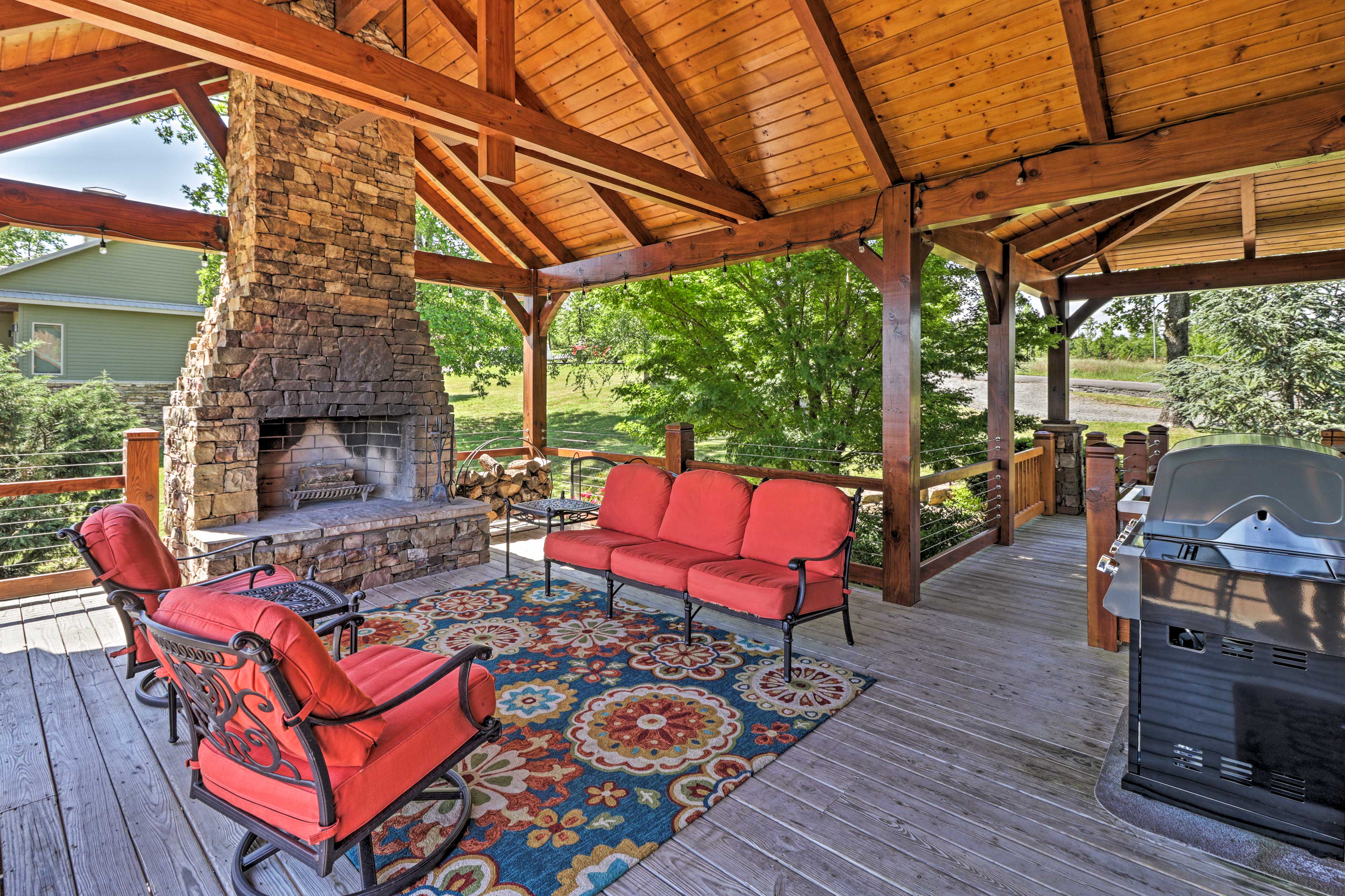 Covered Deck | Gas Grill | Lake Views