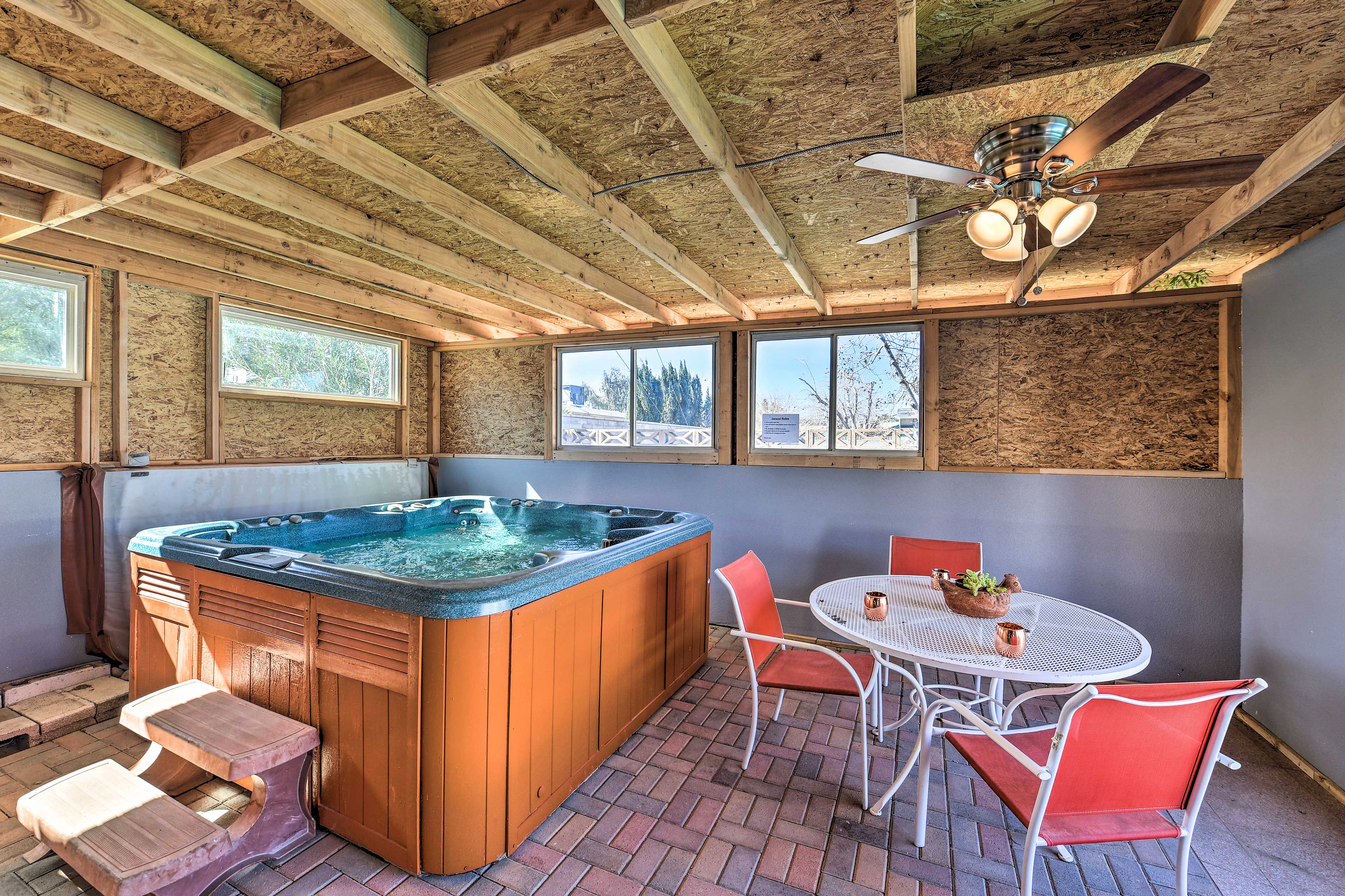 Covered Patio | Private Hot Tub