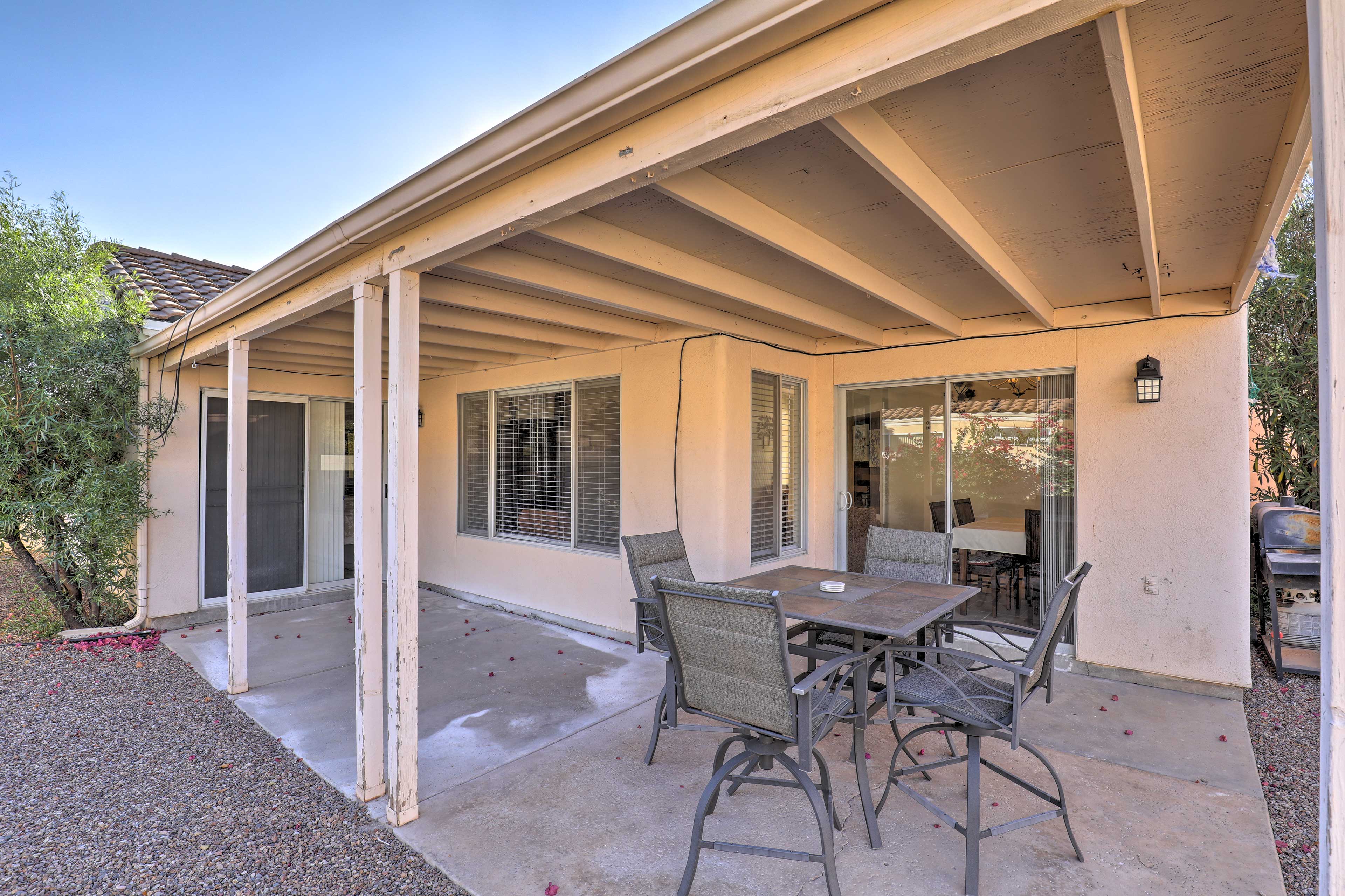 Private Covered Patio | Gas Grill