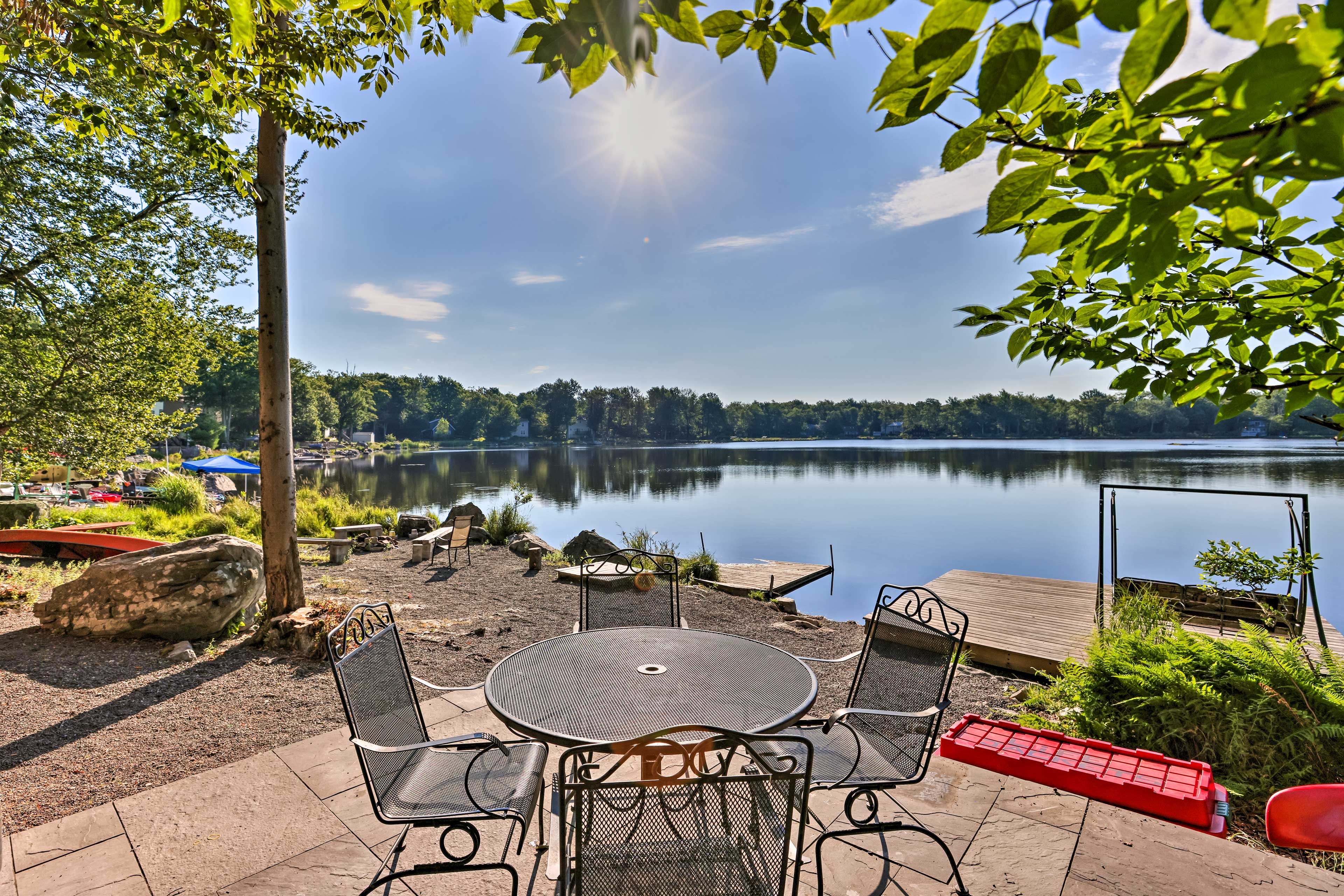 Patio | Private Dock | Charcoal Grill