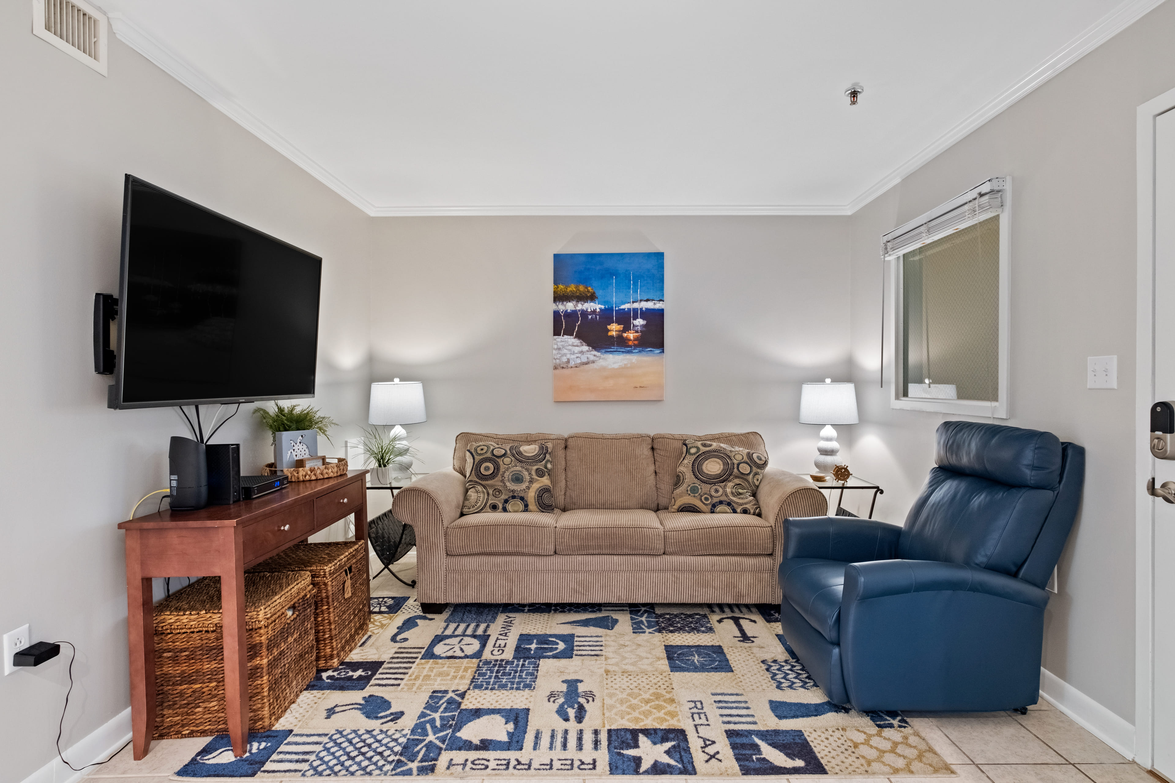Living Room | Sleeper Sofa | Coastal Decor