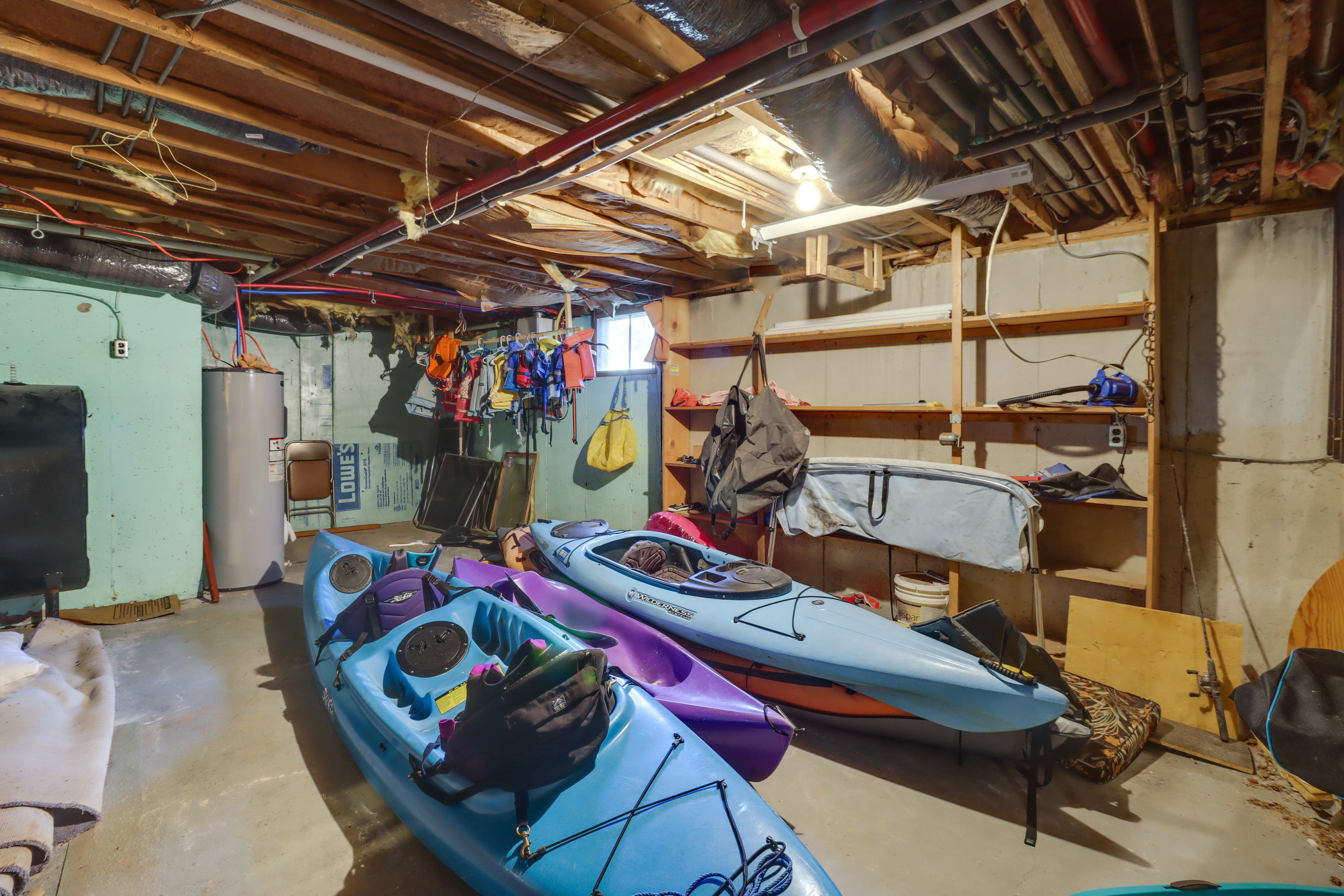 Storage Area | Kayaks & Lifejackets Provided