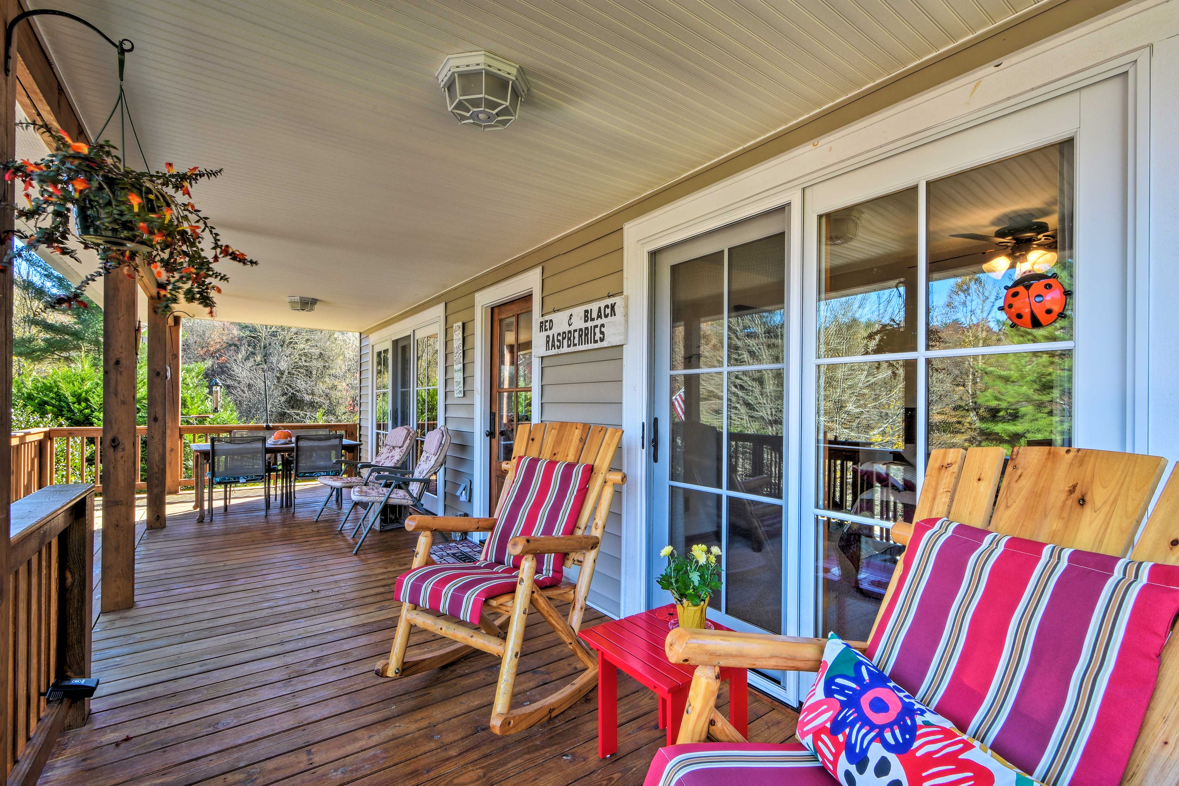 Experience crisp mountain air from the private deck.